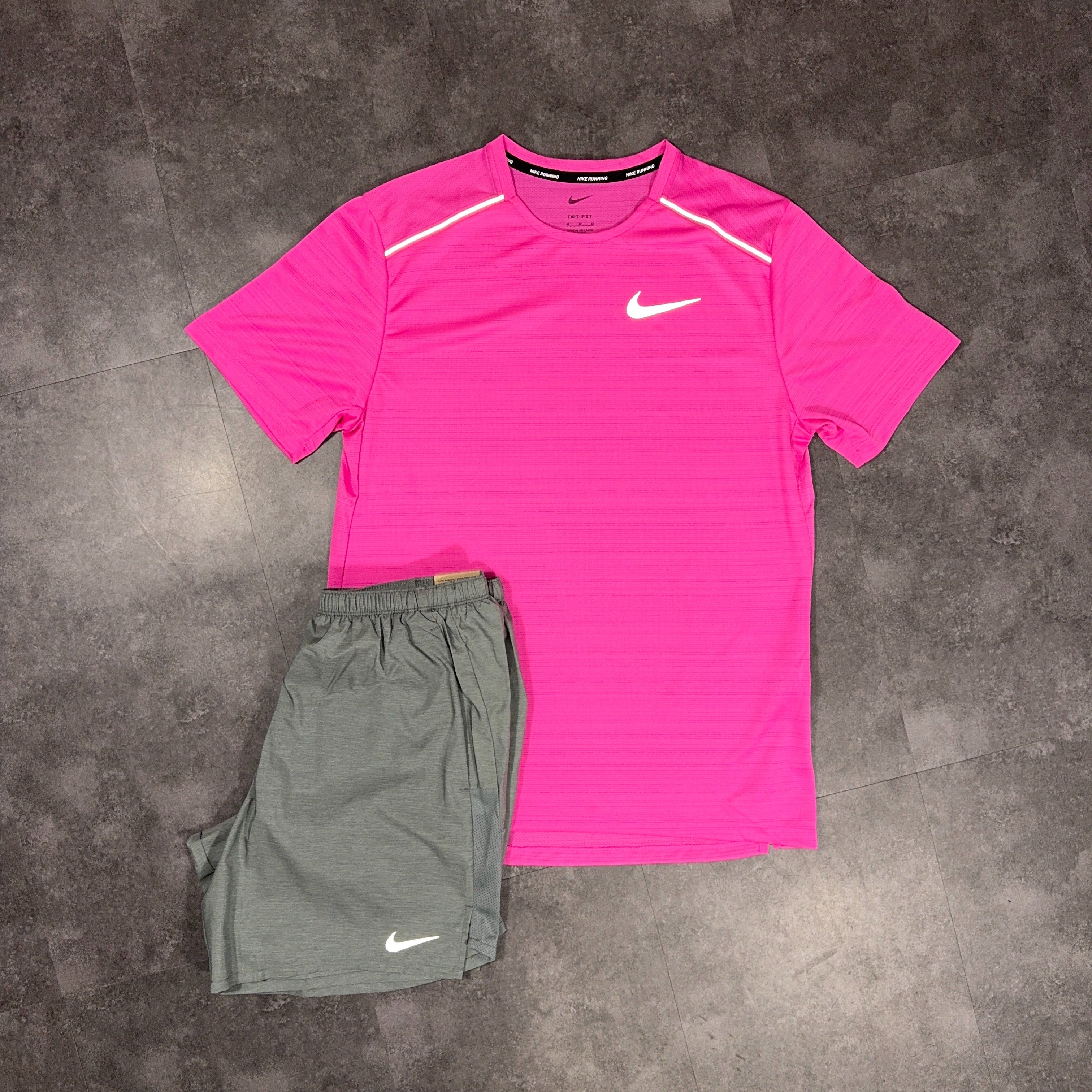 Nike Miler Set Hot Pink/Grey