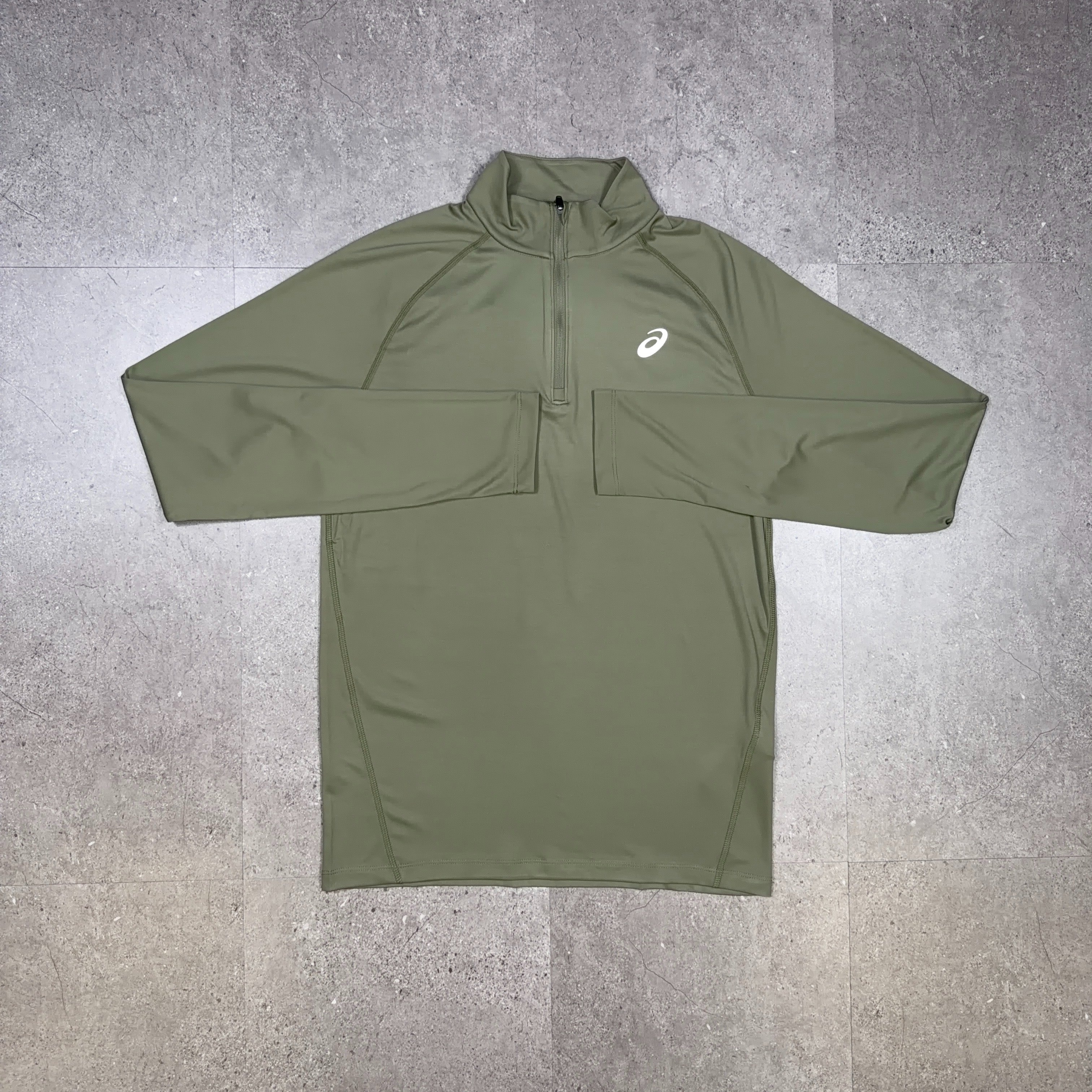 Asics Half Zip Mantle Green