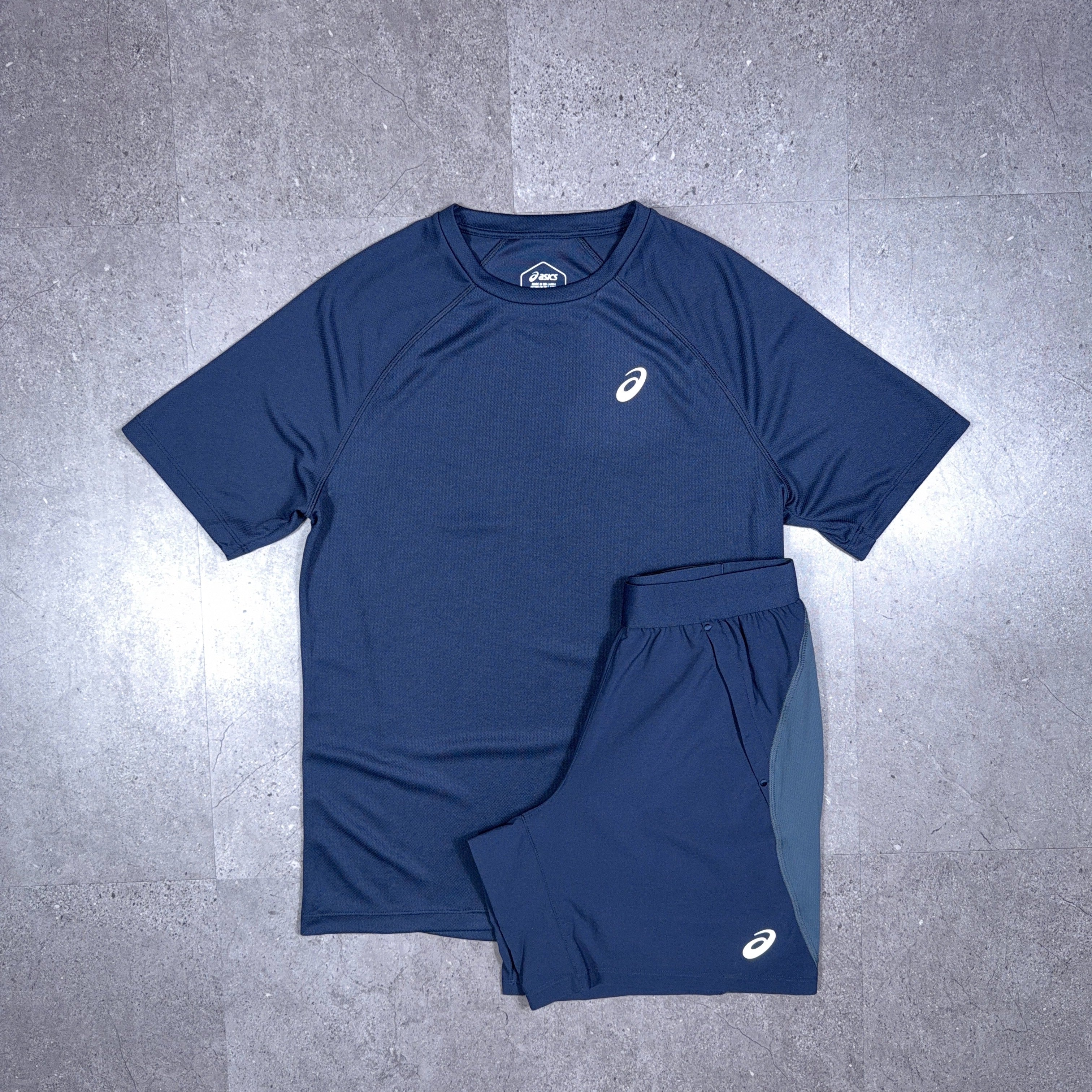 Asics Sport Run T-Shirt/Shorts Set Midnight