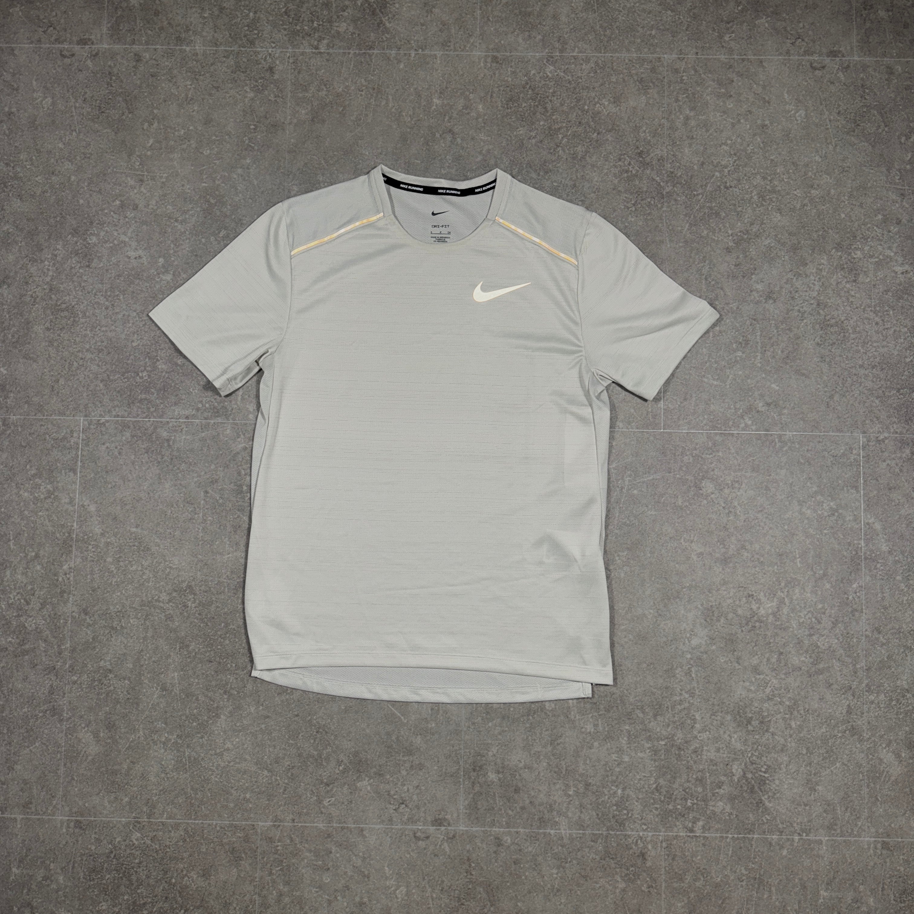 Beige Nike Miler T-Shirt