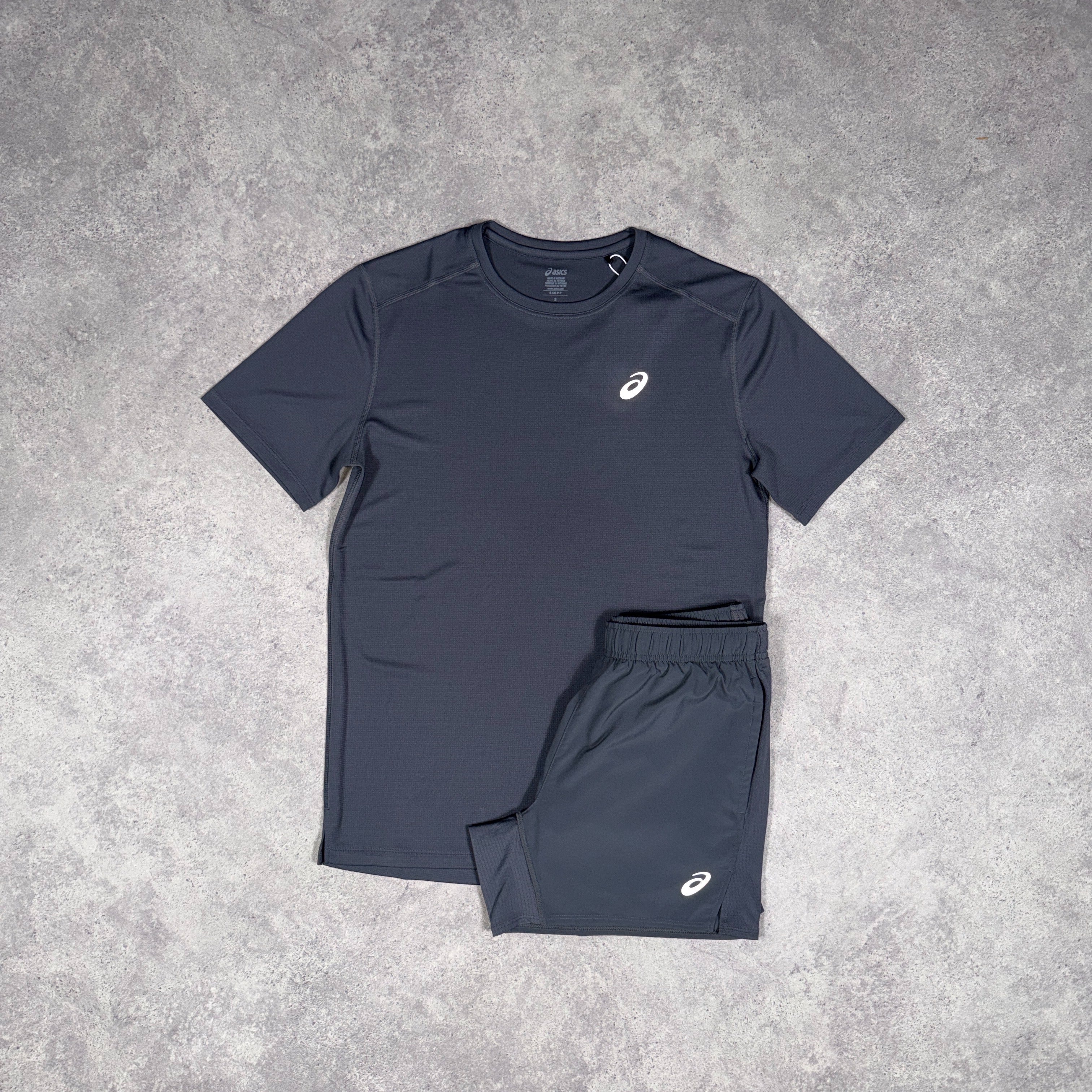 Asics Core T-Shirt/Shorts Set Carrier Grey