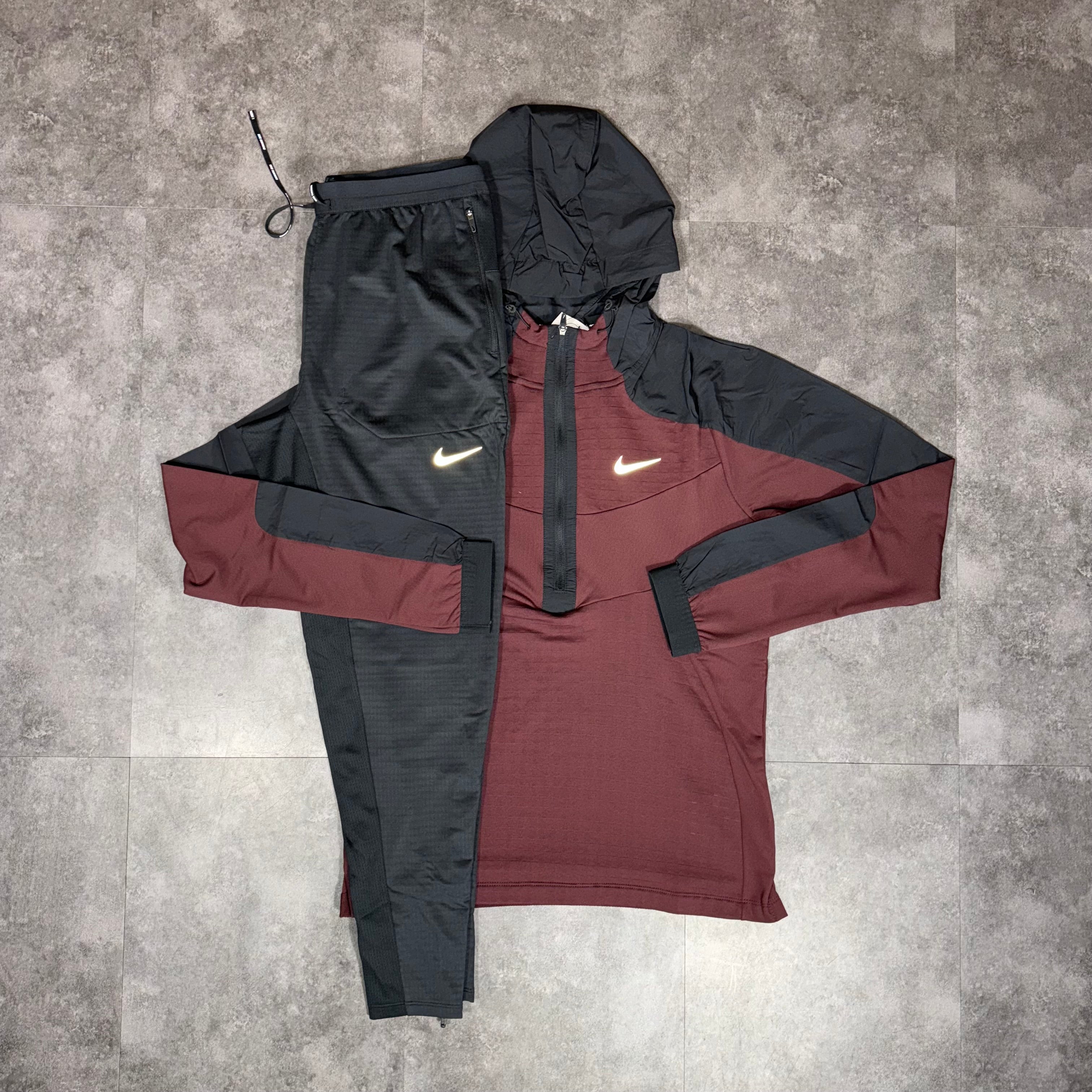 Nike Thermal Fit Tracksuit Maroon/Black