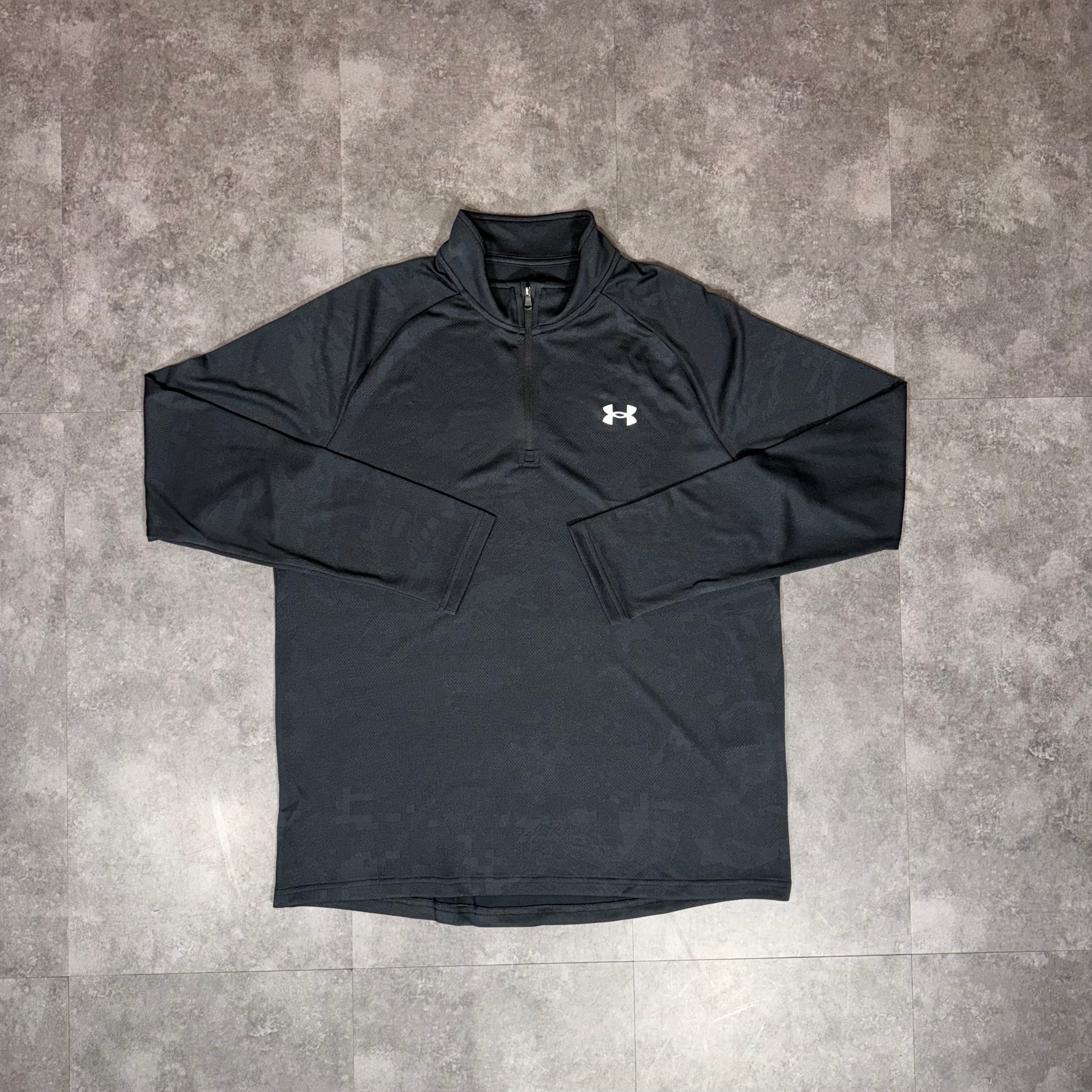 Under Armour Camo Half Zip Black