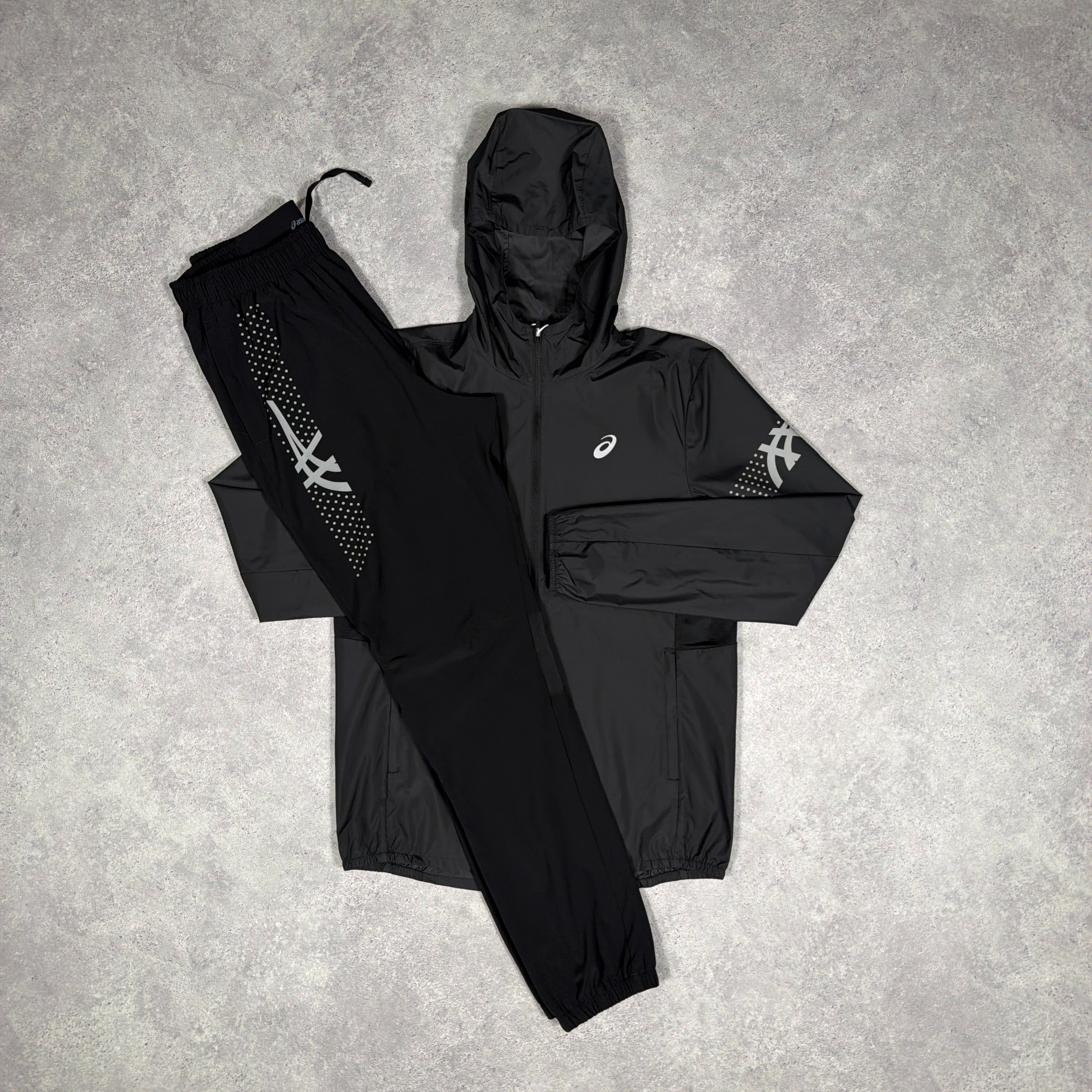 Asics Icon Tracksuit Set Black/Grey