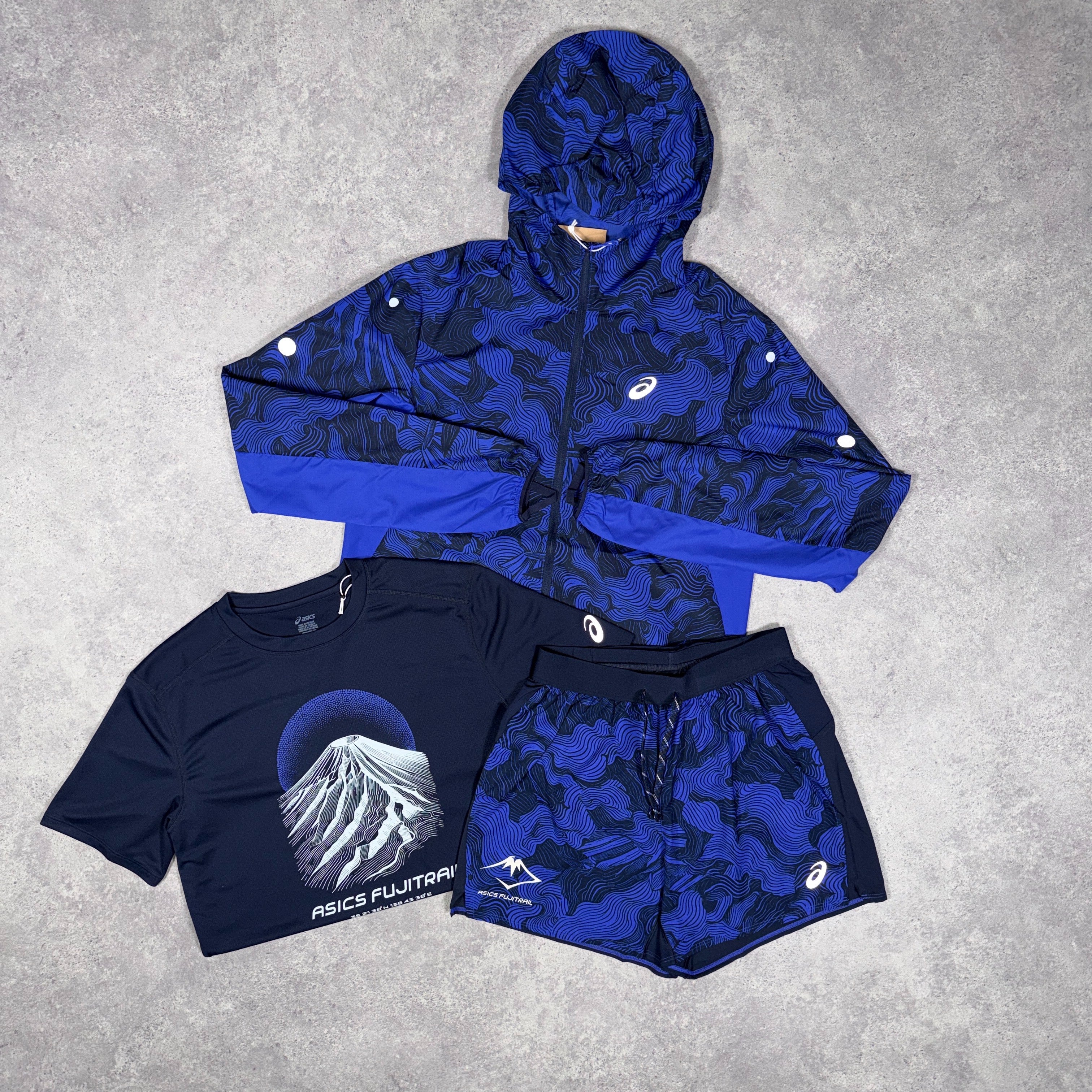 Asics Fujitrail 3 Piece Set Cobalt Burst/Midnight
