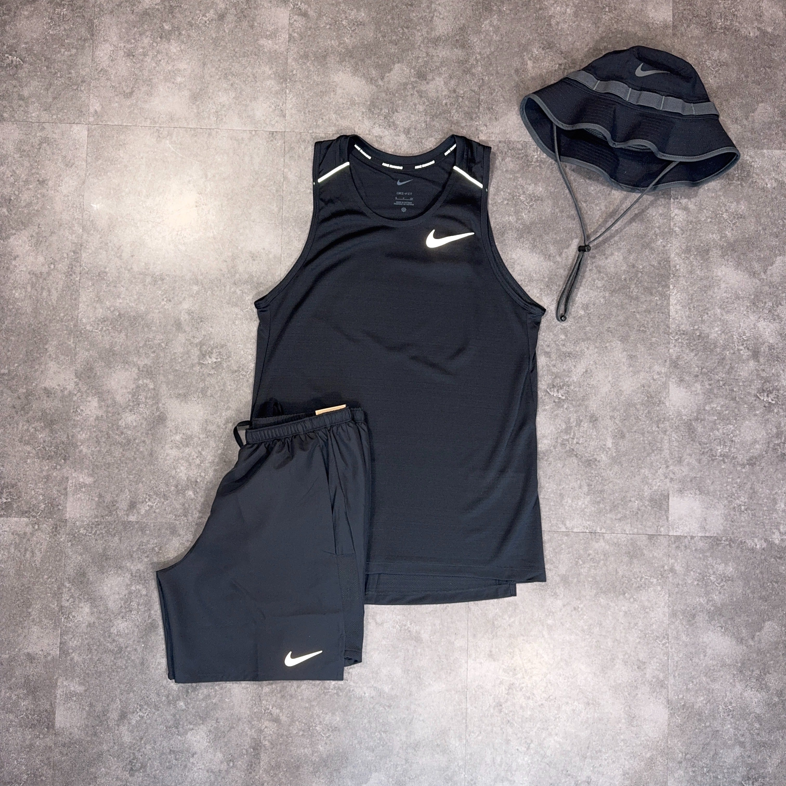 Nike Miler Vest set Black/Black