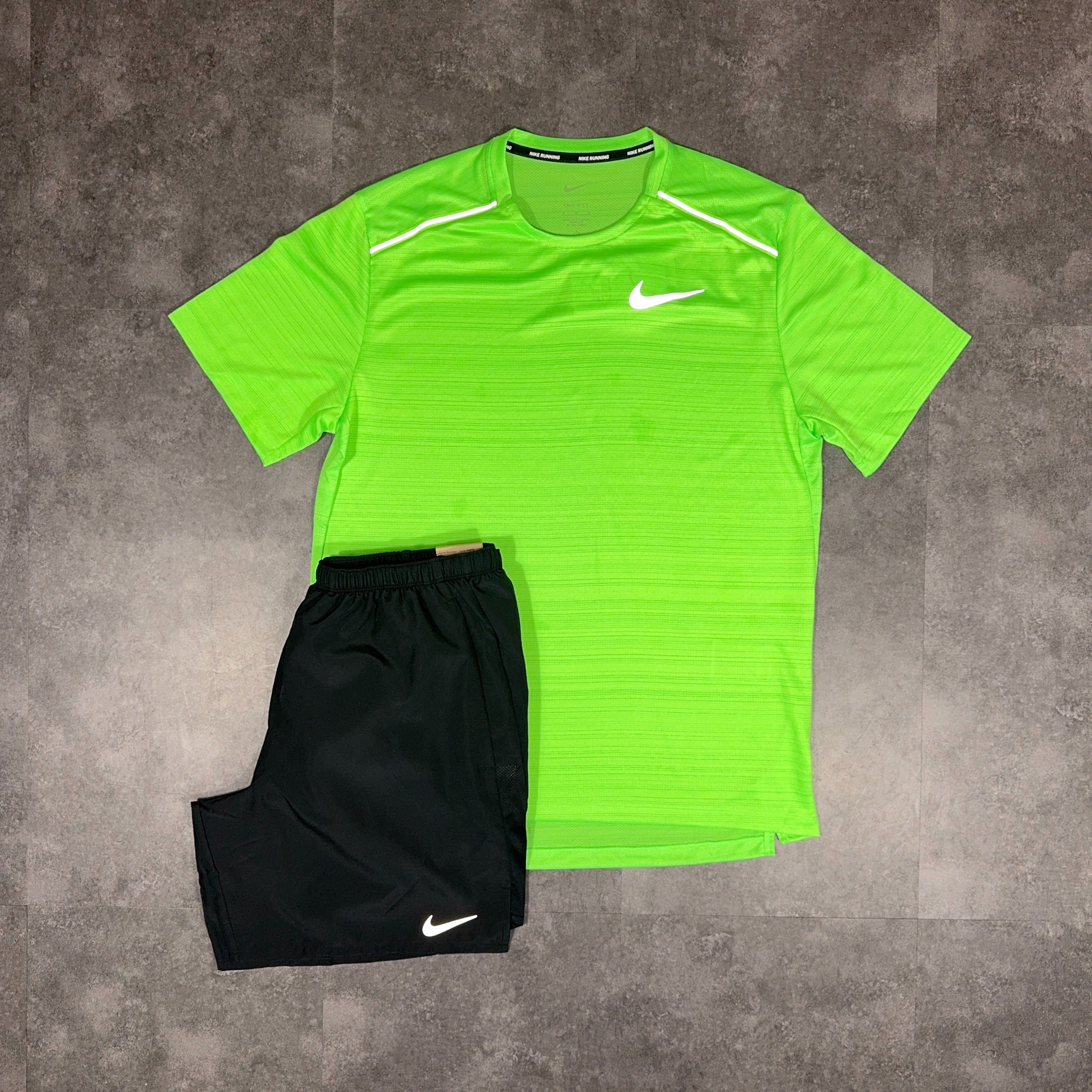 nike miler lime green