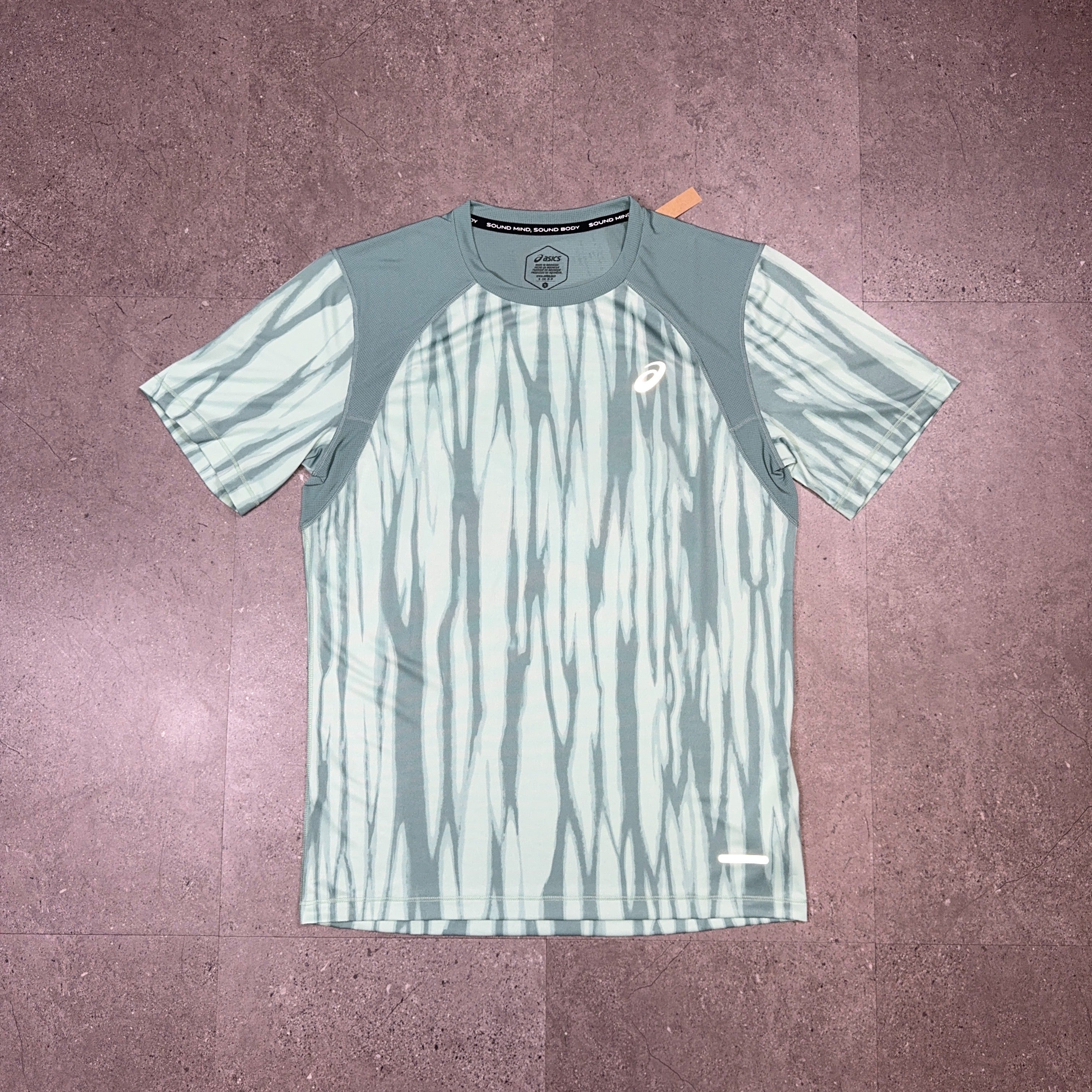 Asics All Over Print T-Shirt Celadon