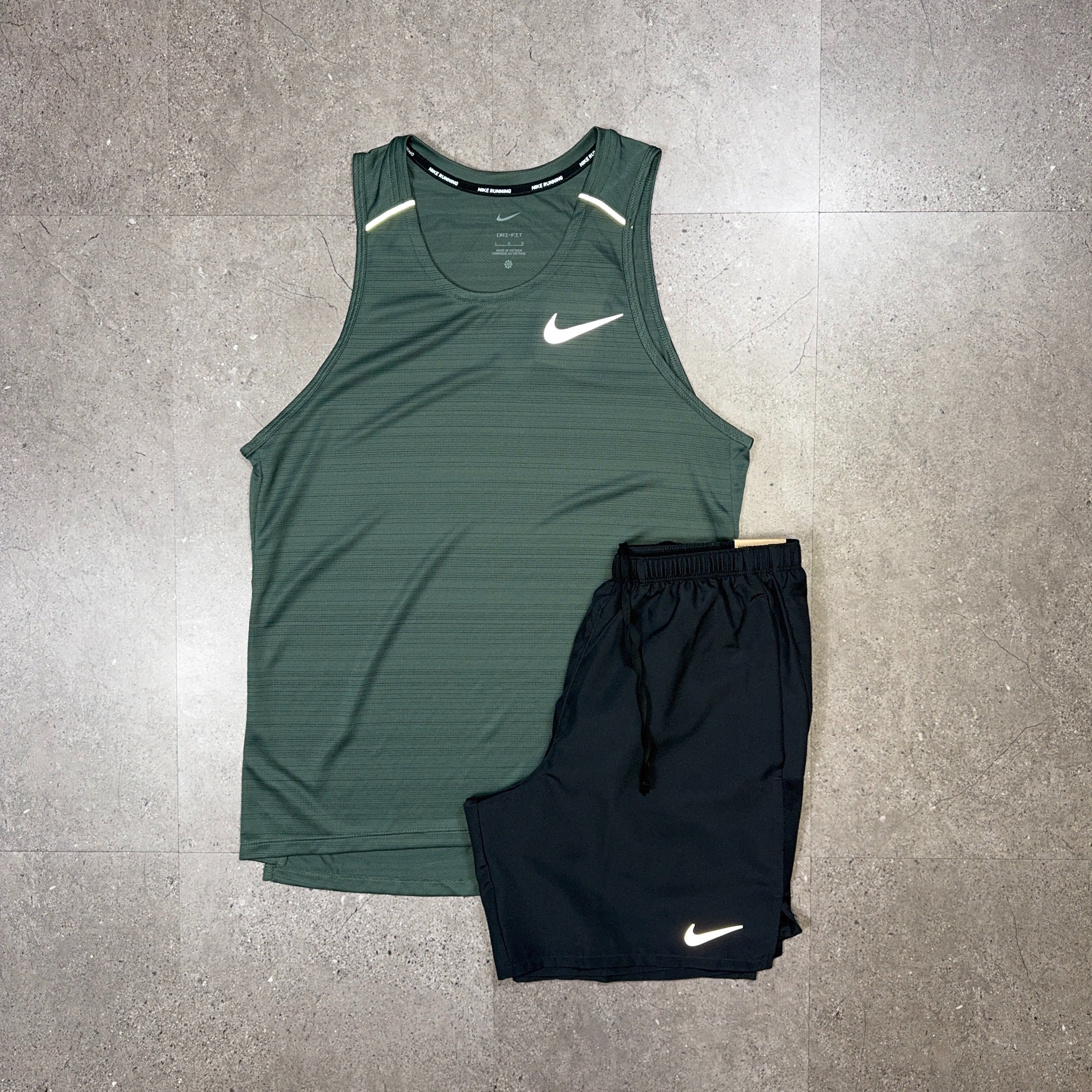 Nike Miler Vest Set Vintage Green/Black