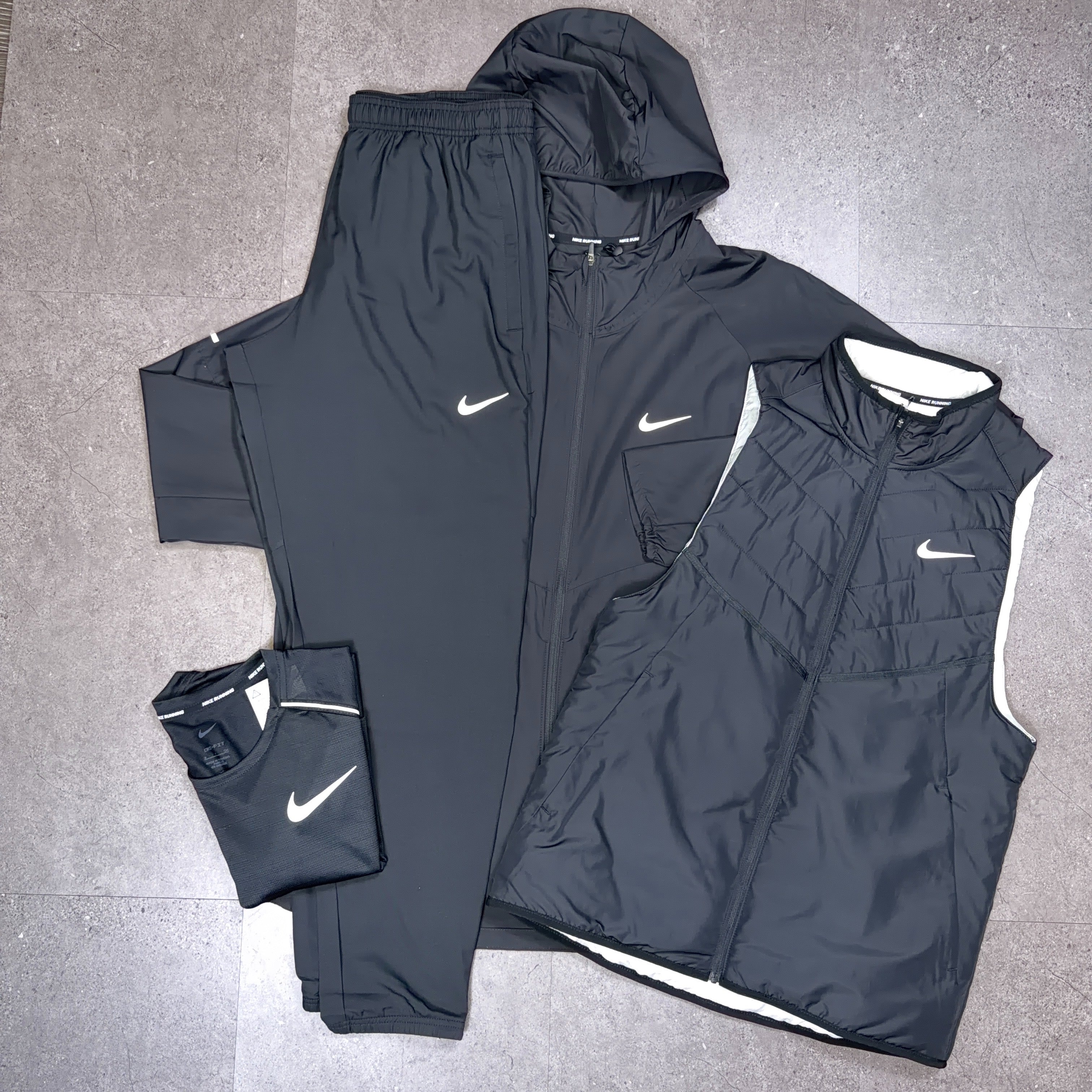 Nike Repel 4 Piece Set With Gilet Black