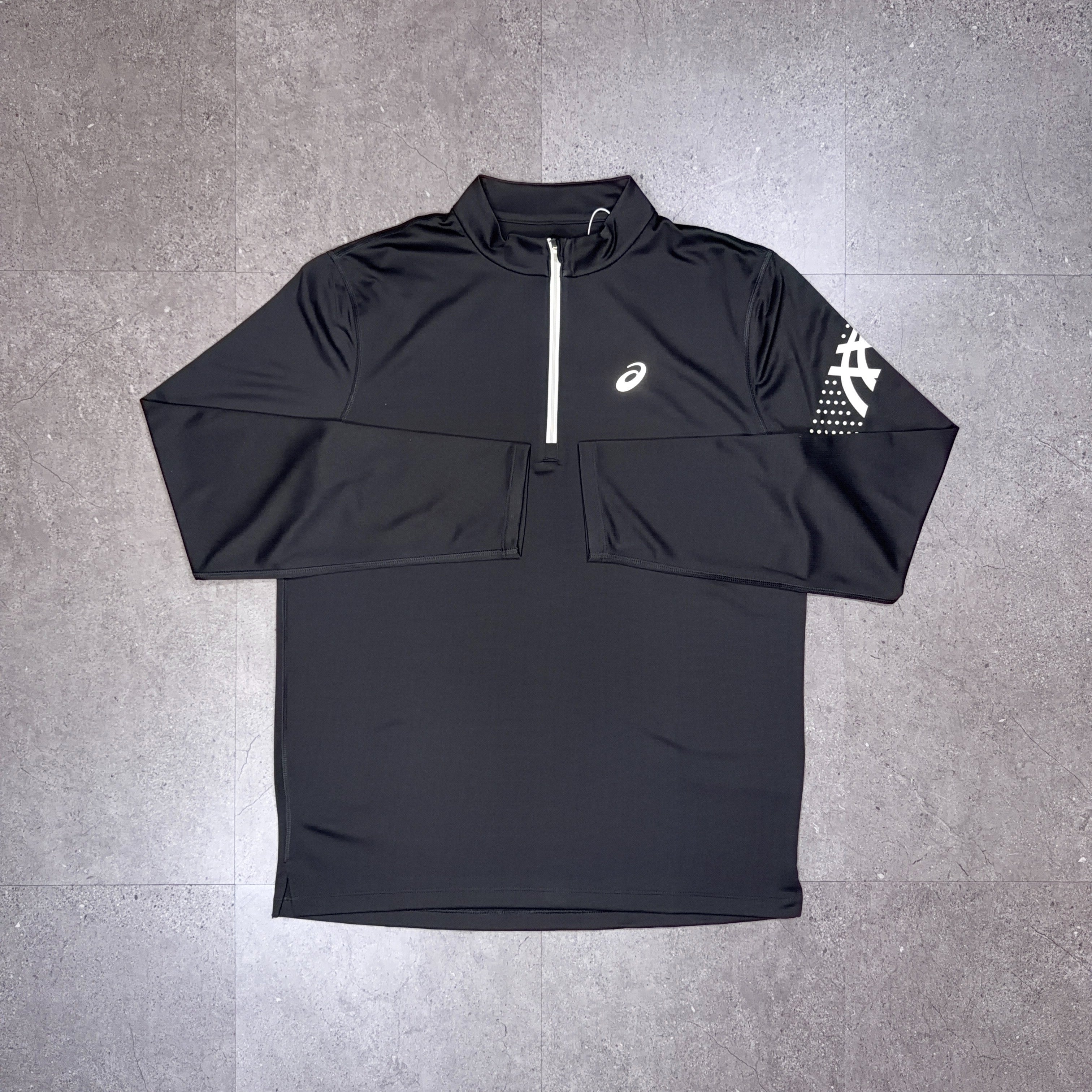 Asics Icon Half Zip Black/White