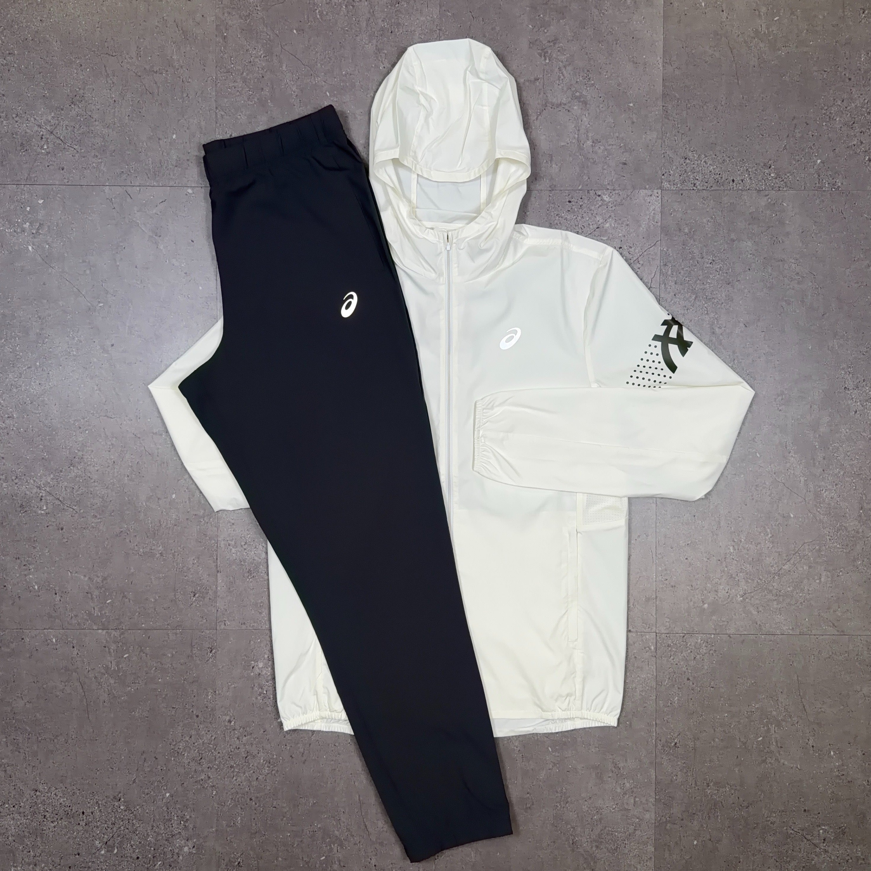 Asics Icon Tracksuit Set Cream/Grey