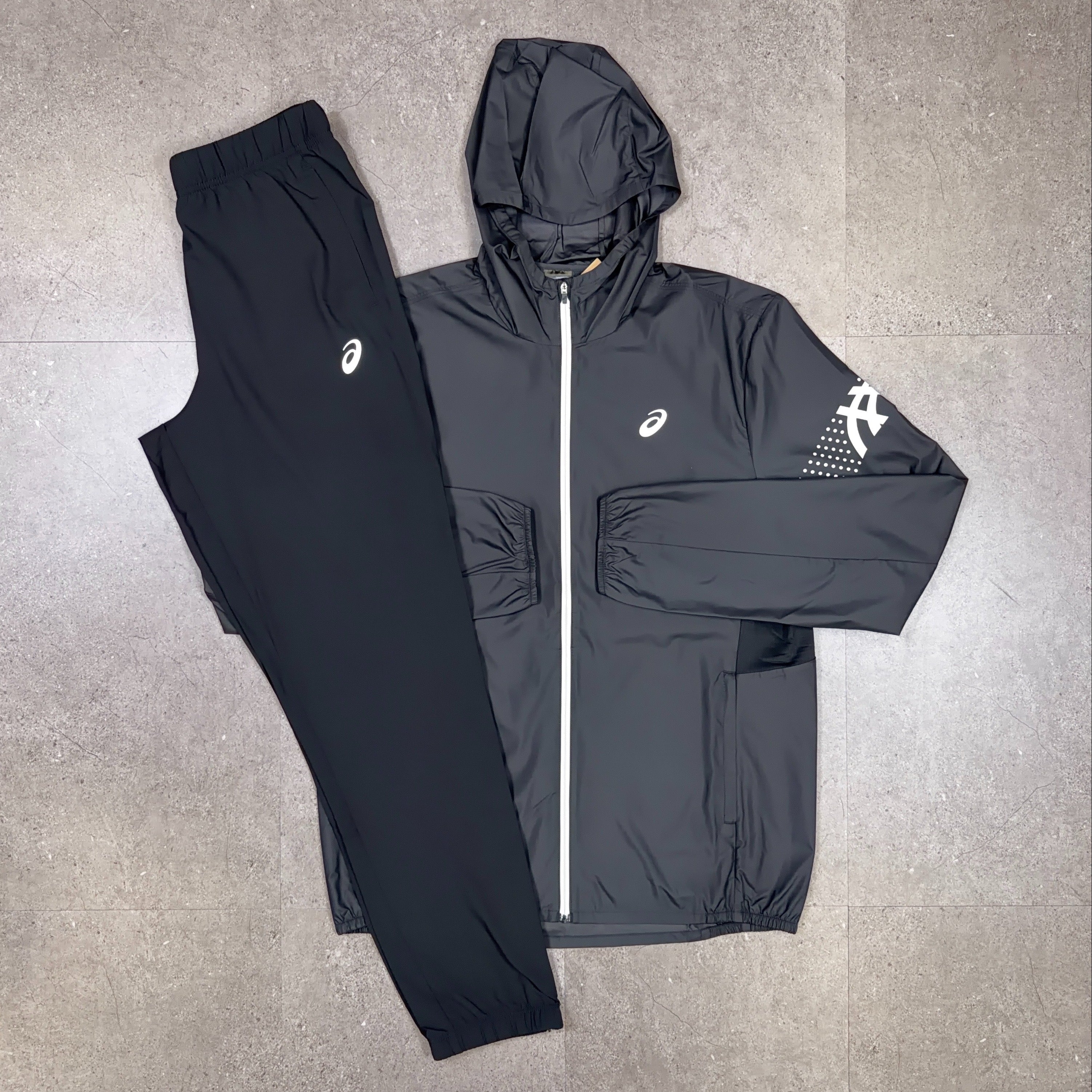Asics Icon Tracksuit Set Black/Black