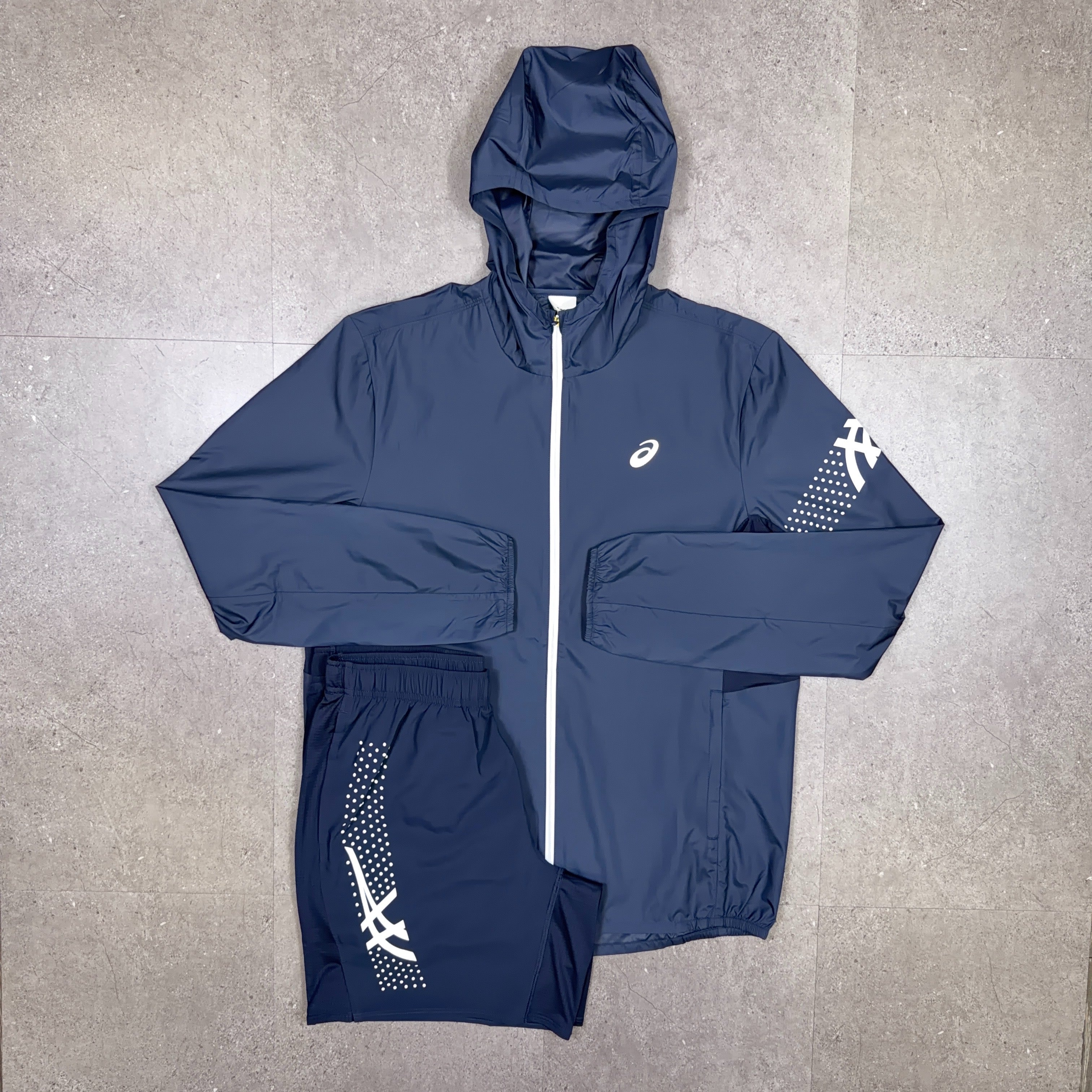 Asics Icon Windrunner/Shorts Set Midnight/White