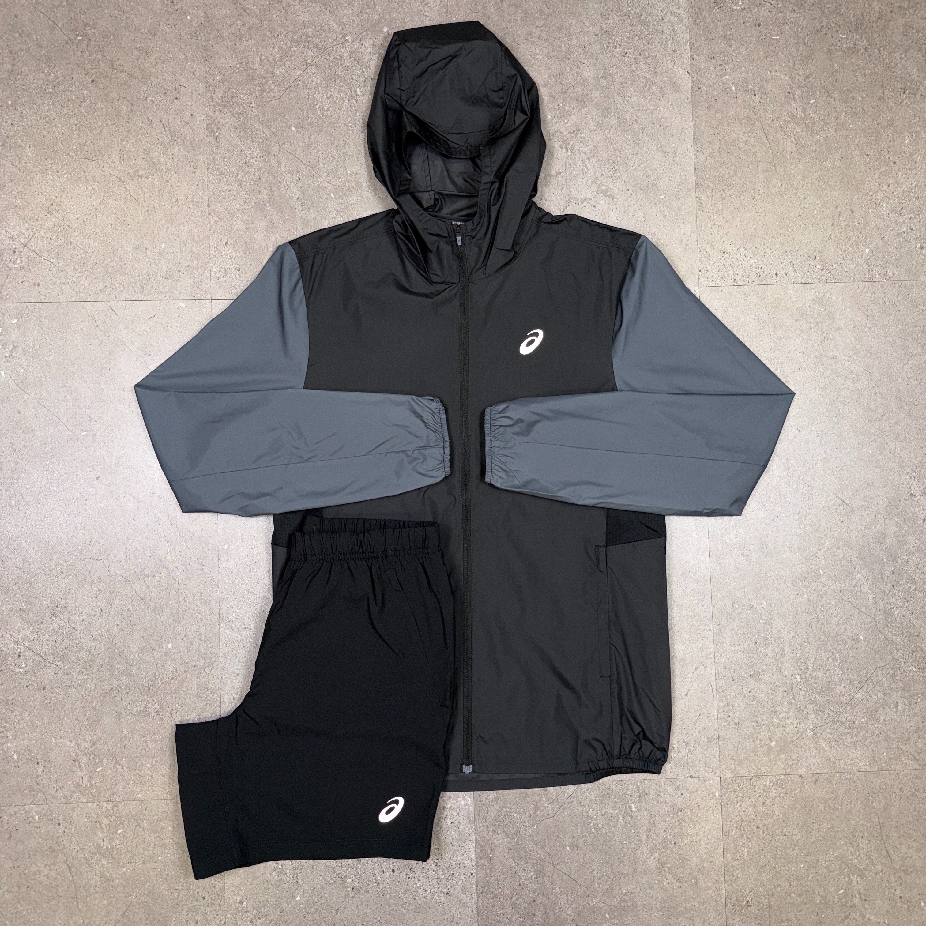 Asics Windrunner Set Two Tone Black/Carrier Grey