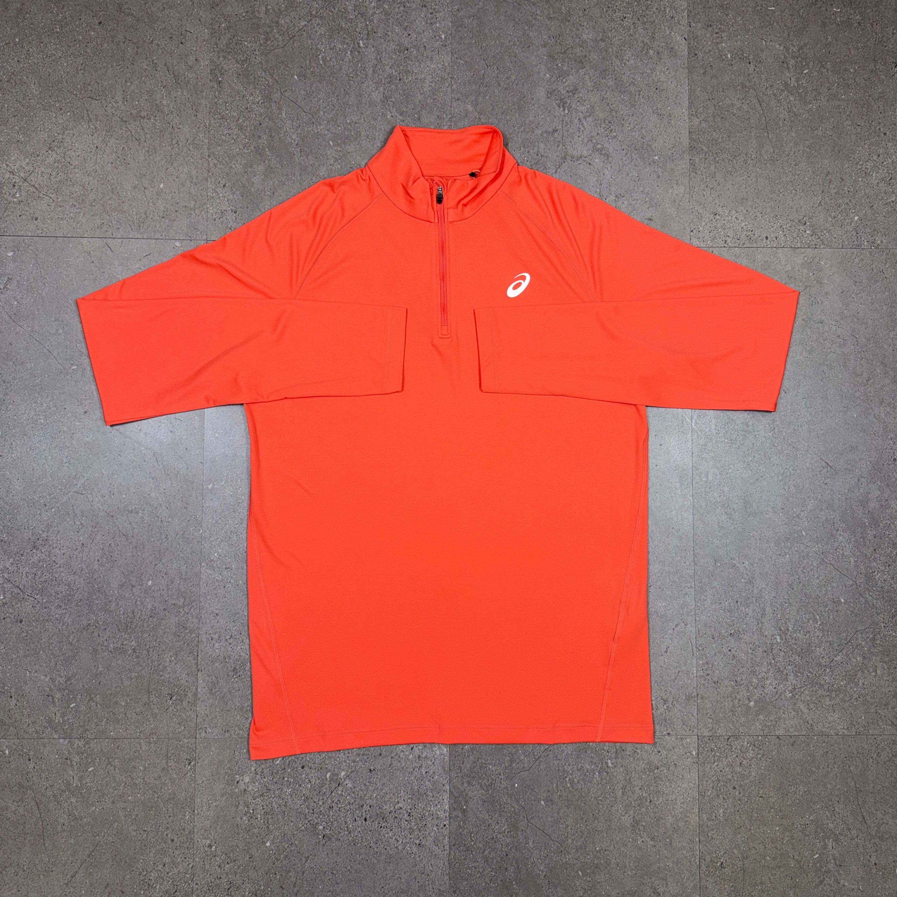 Asics 3 Piece Half Zip Tracksuit Set Coral/Black