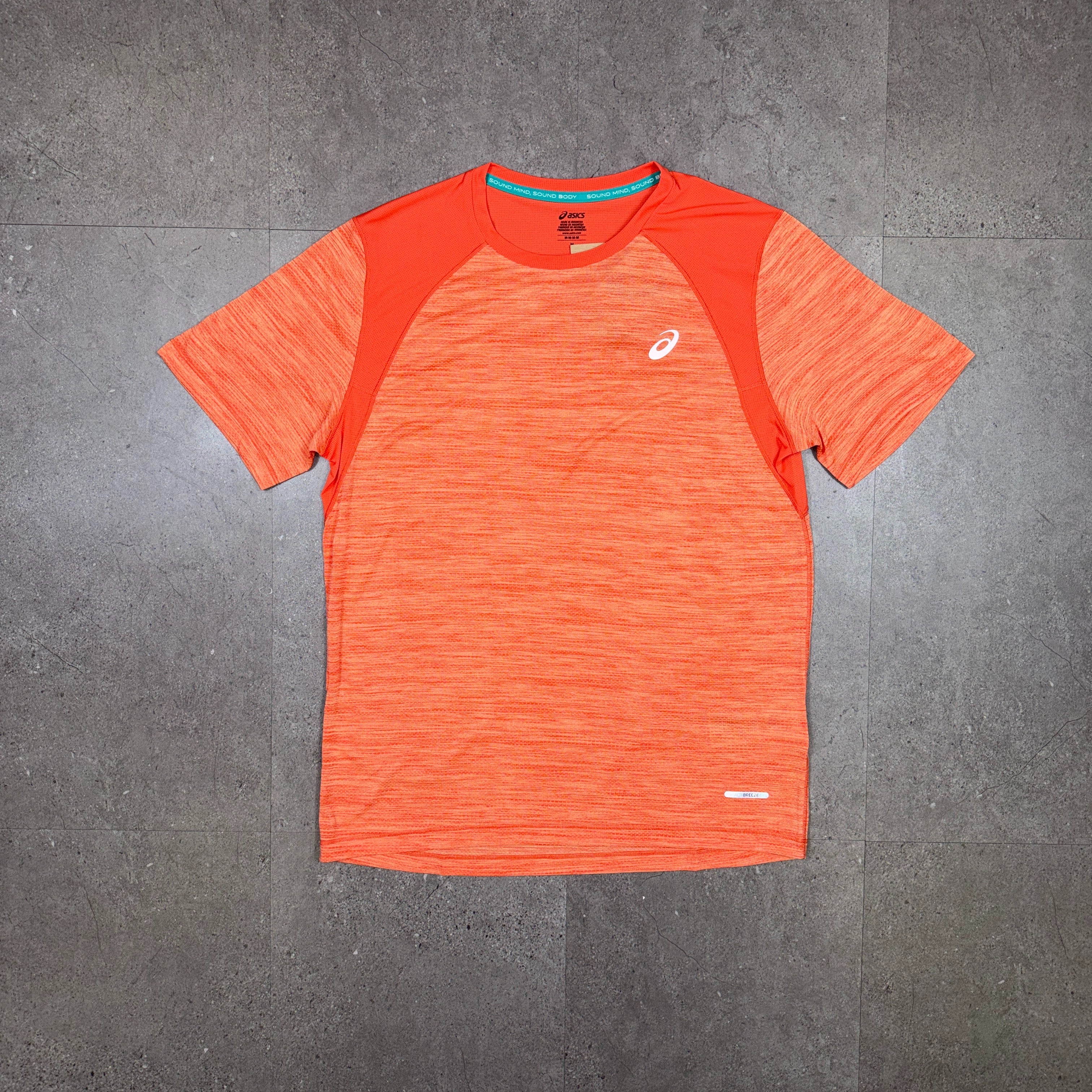Asics 3 Piece Half Zip Short Set Coral/Black