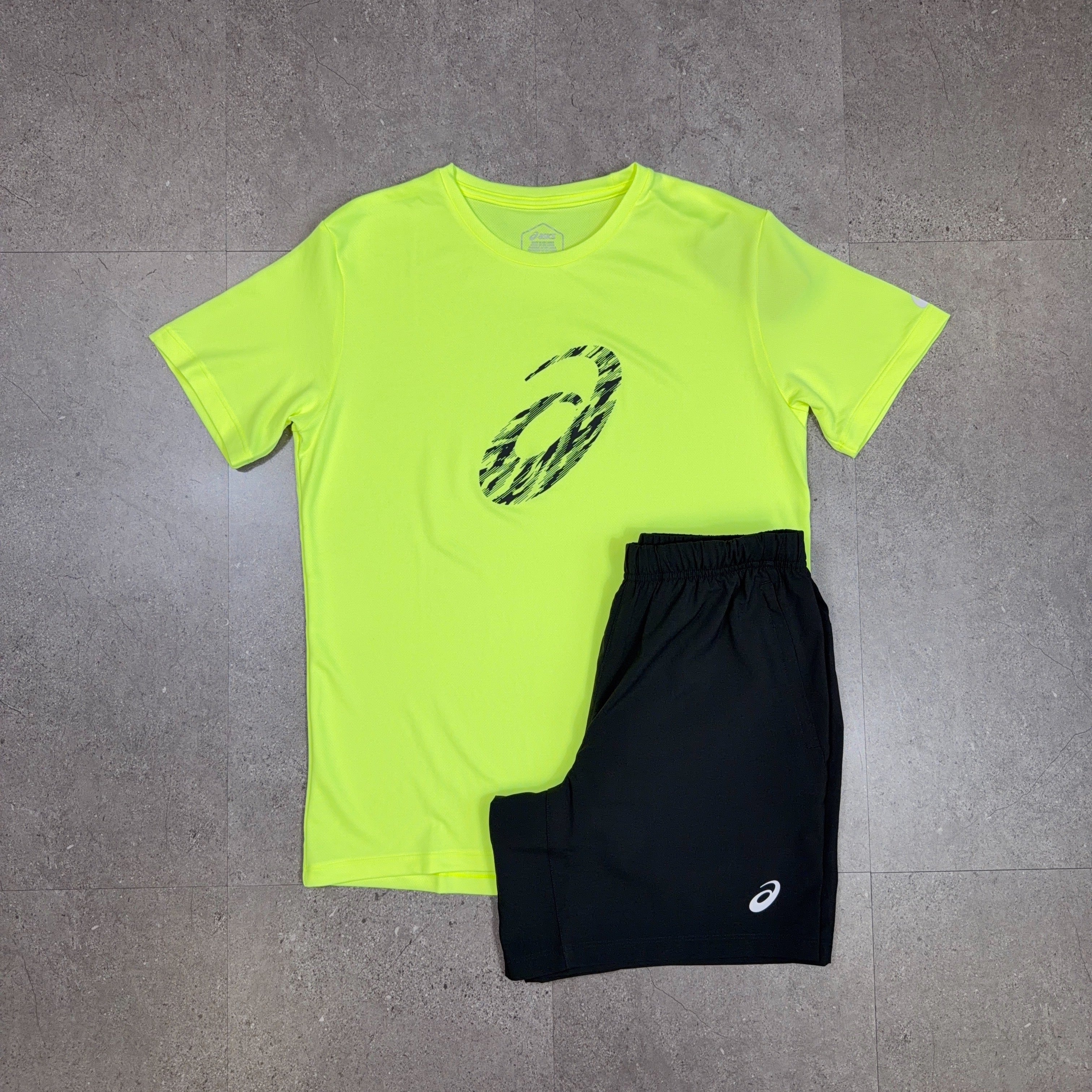 Asics GPX T-Shirt/Shorts Set Safety Yellow/Black
