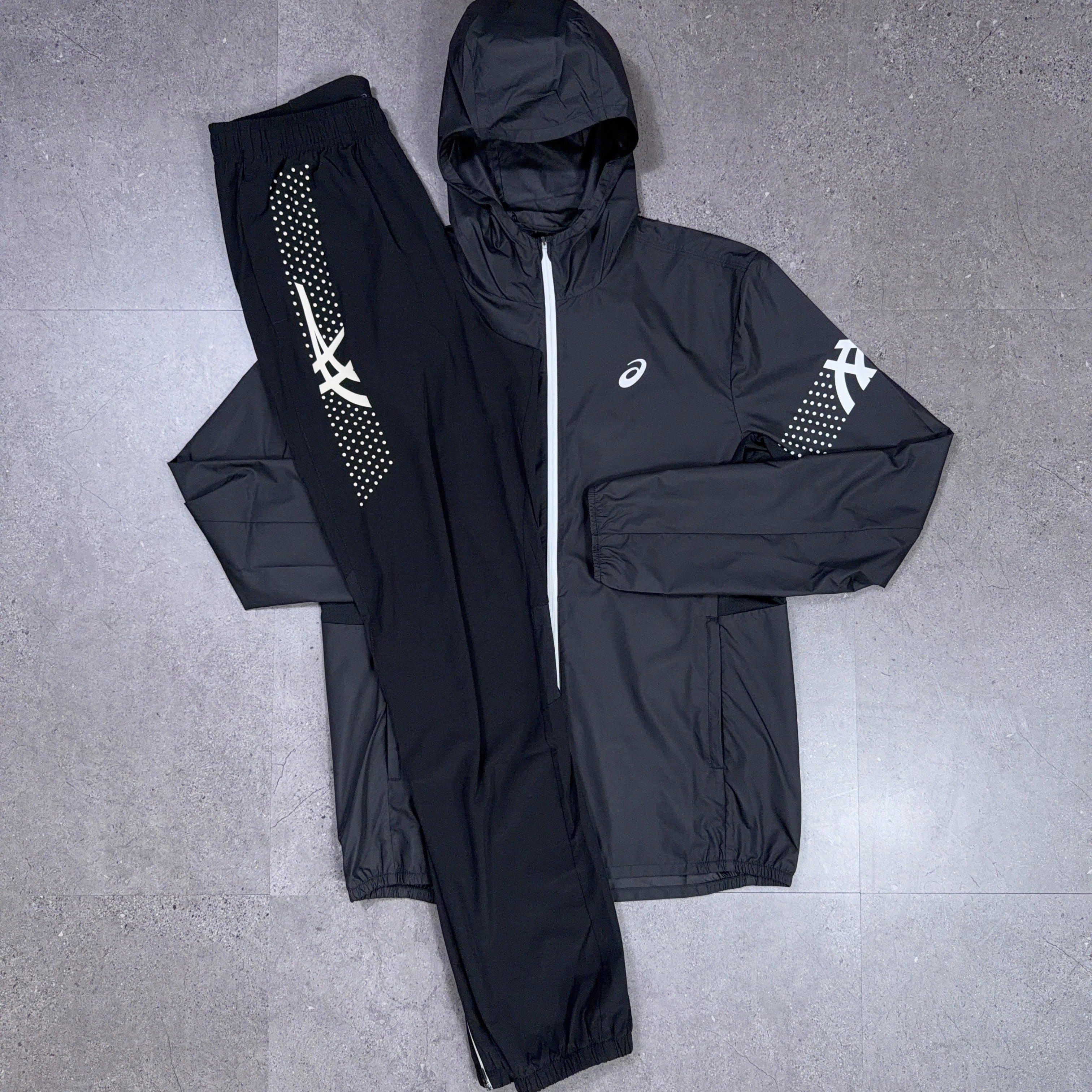Asics Icon Tracksuit Set Black/White