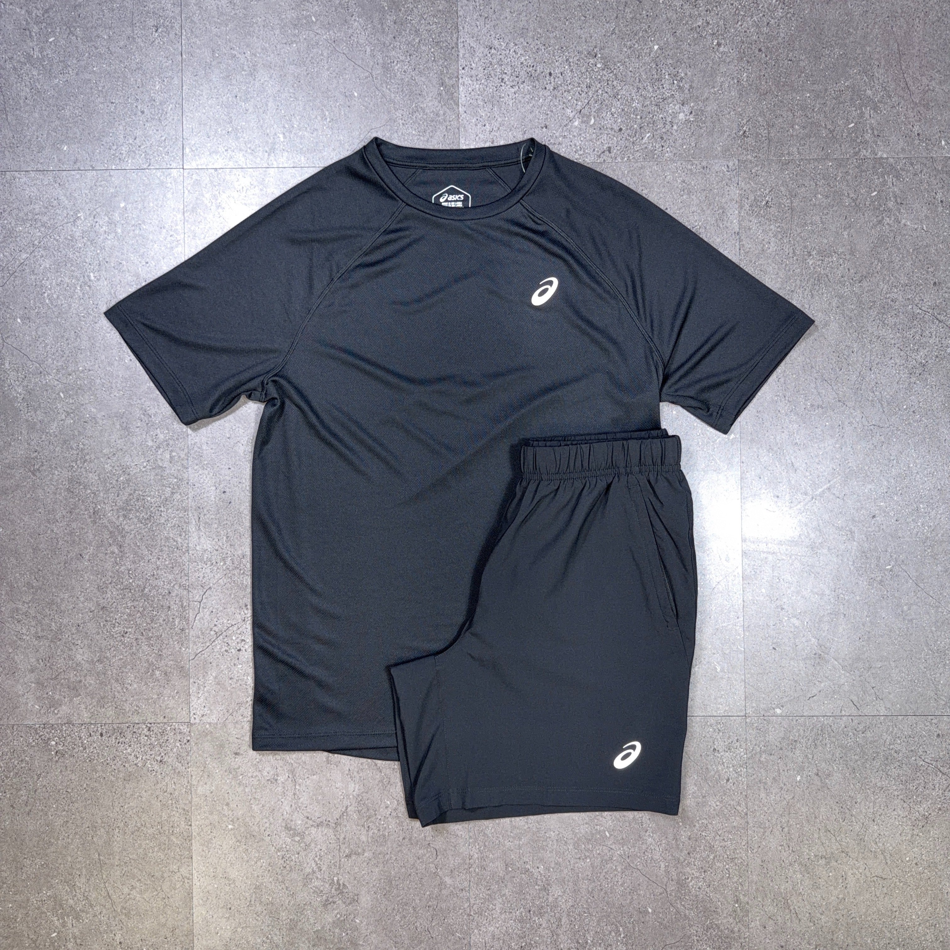 Asics Sport Run T-Shirt/Shorts Set Black