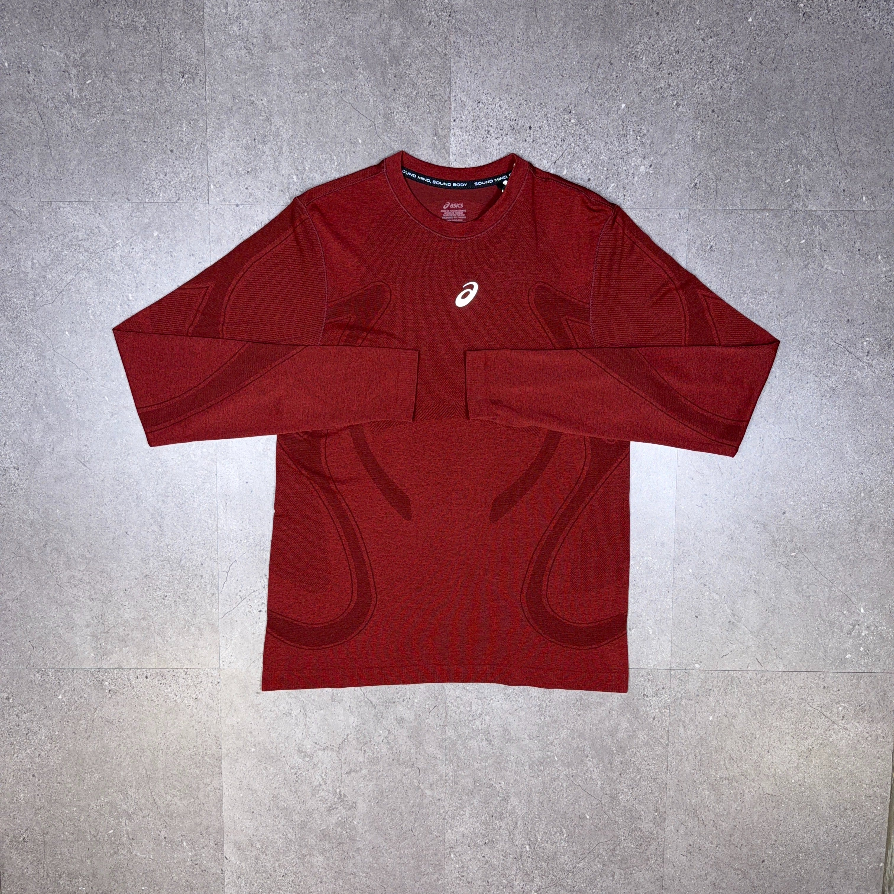 Asics Seamless T-Shirt Long Sleeve Dark Red