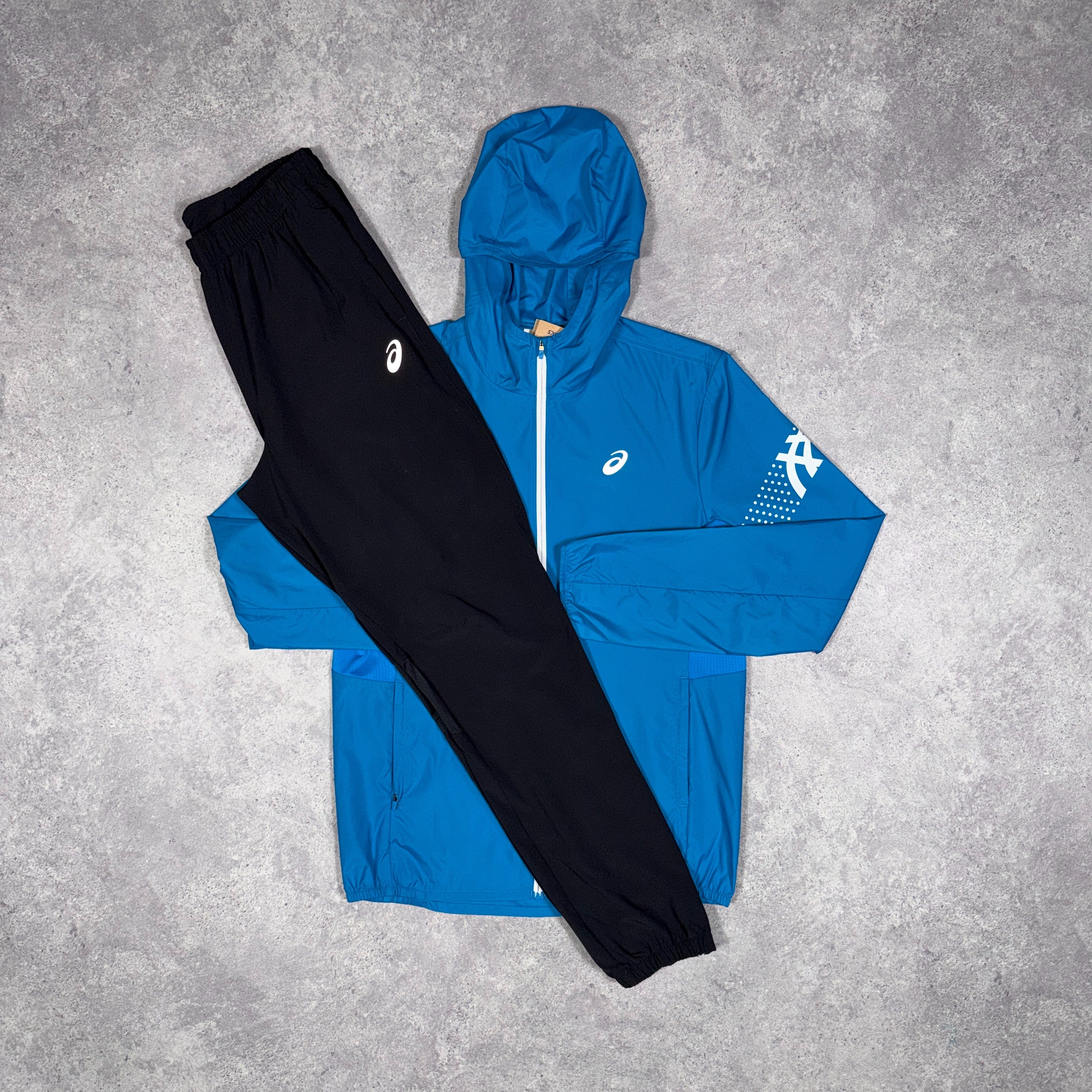 Asics Icon Tracksuit Set Aegean Blue/Black