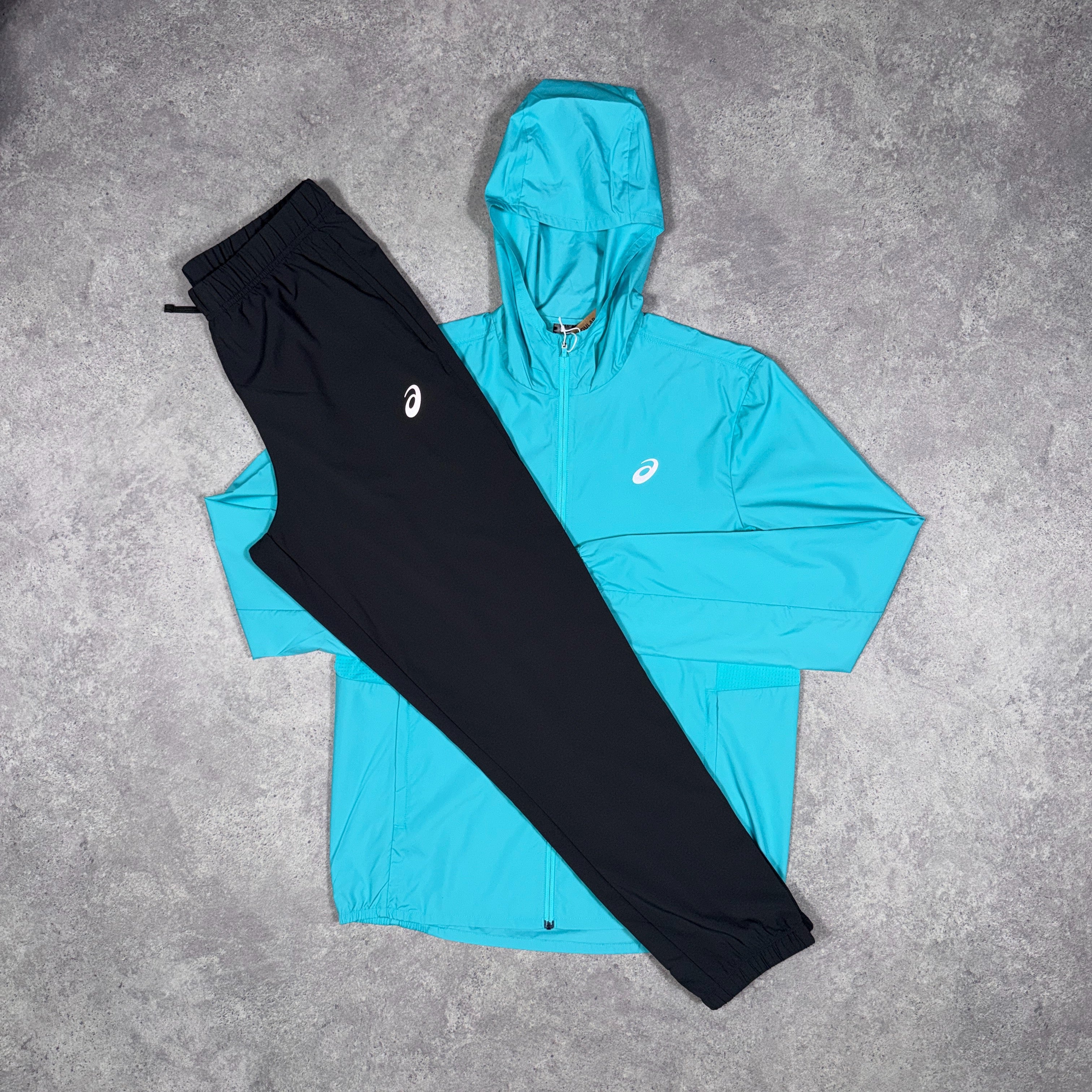 Asics Core Tracksuit Set Energy Aqua/Graphite Grey
