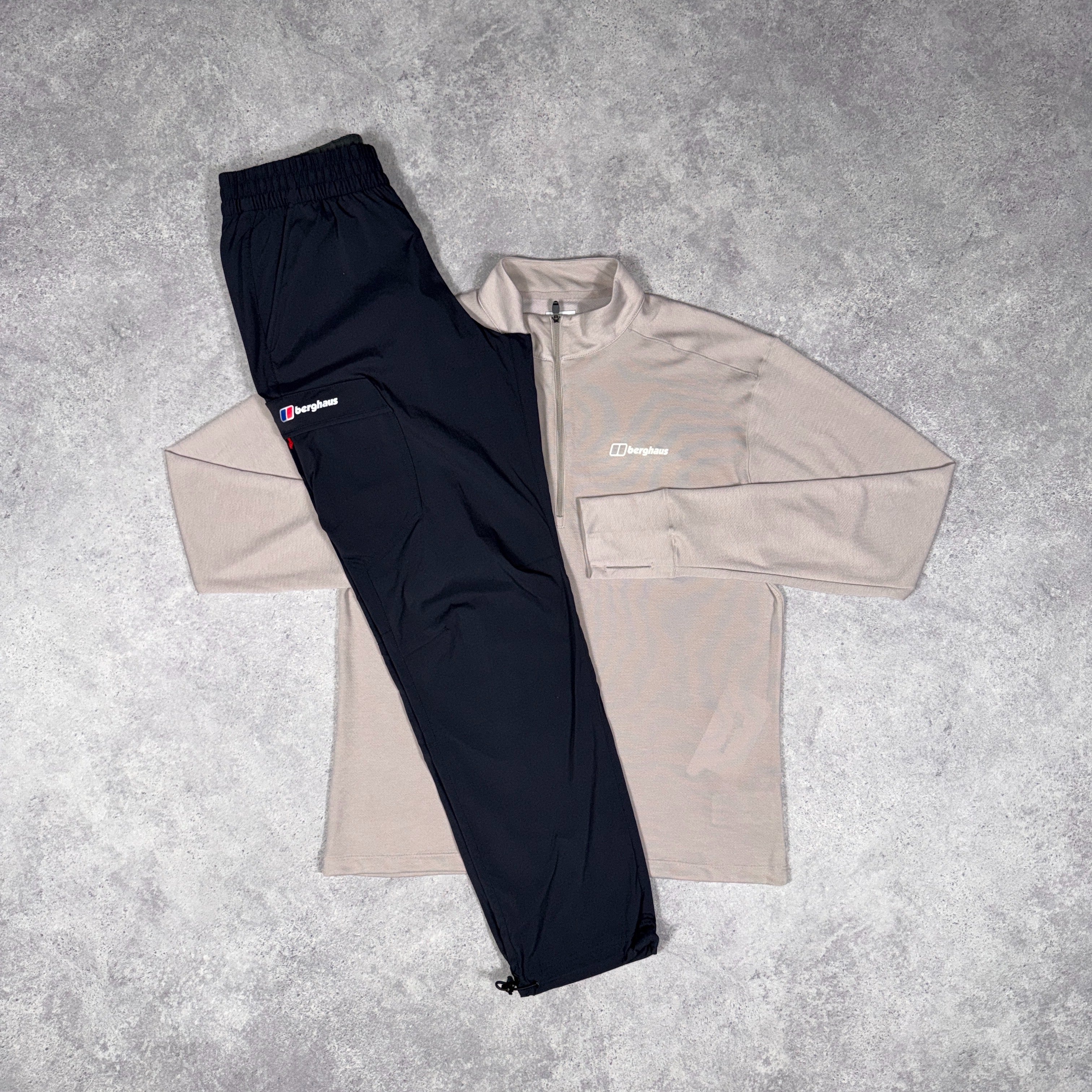 Berghaus Ivyhill Half Zip Tracksuit Set Taupe/Black