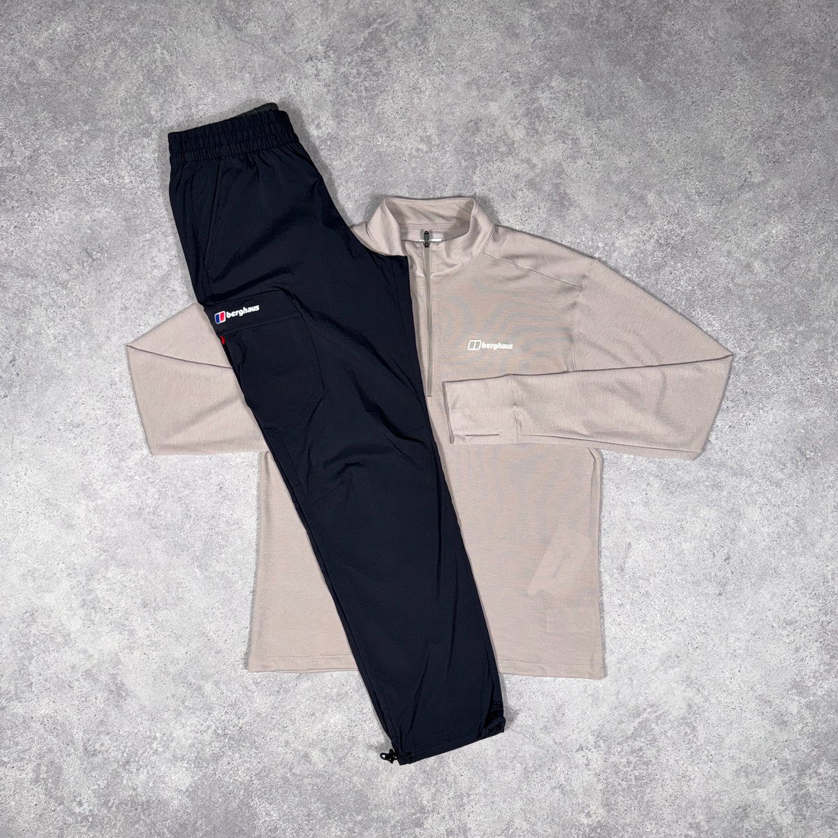 Berghaus Ivyhill Half Zip Tracksuit Set Taupe/Black