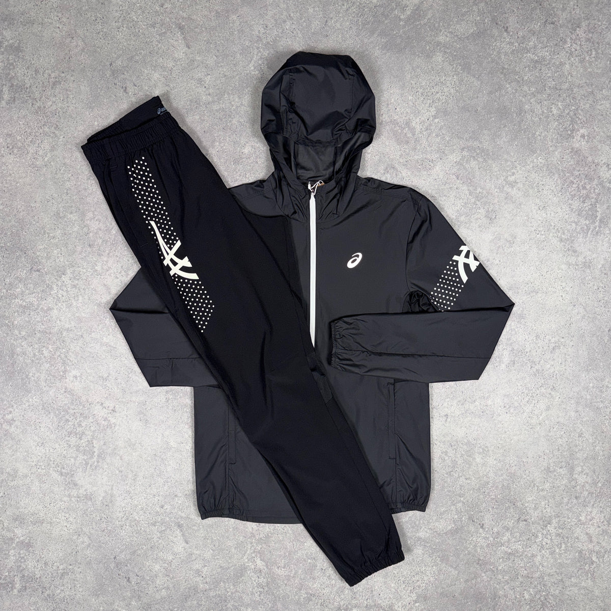 Asics Icon Tracksuit Set Black/White