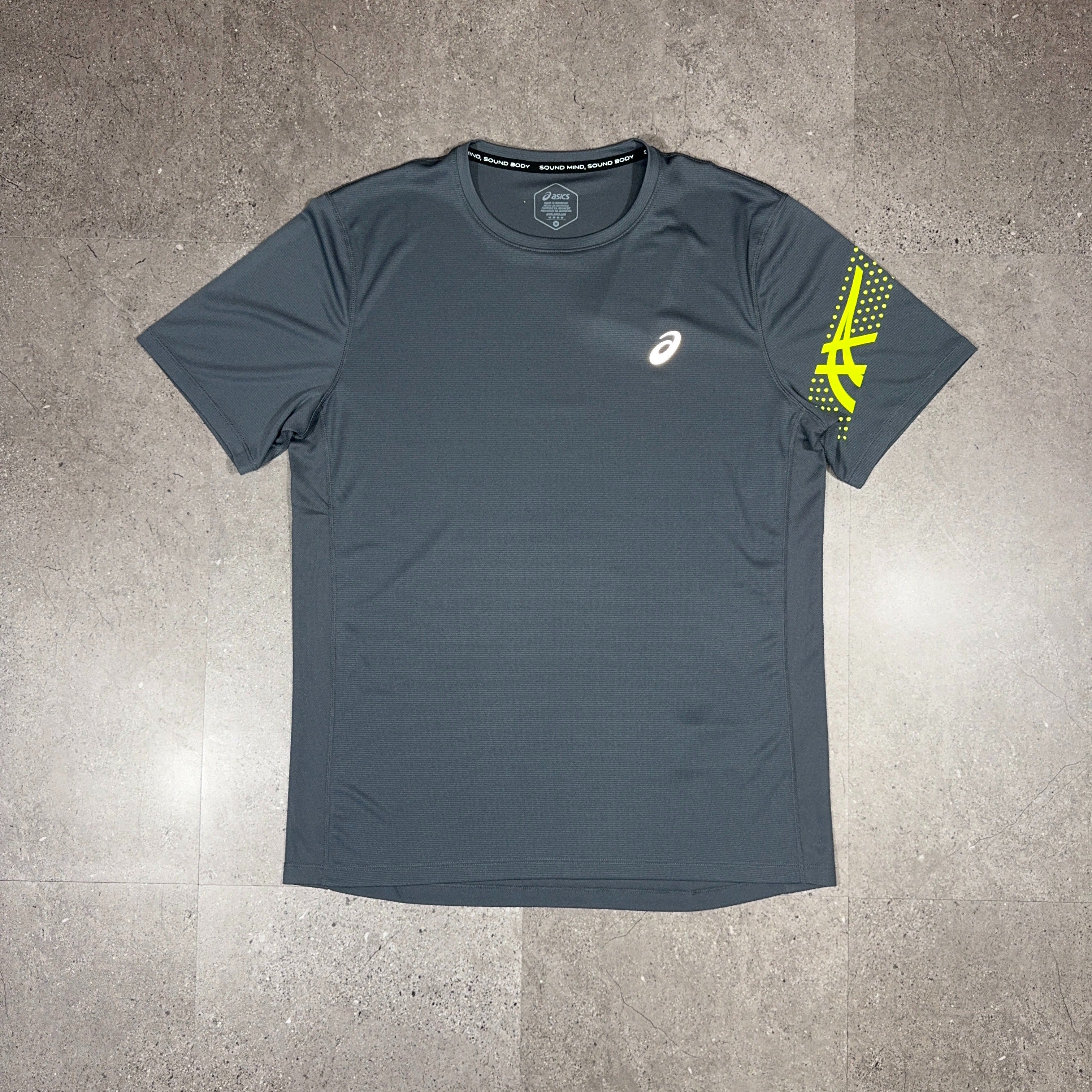 Asics Icon T-Shirt Grey/Neon