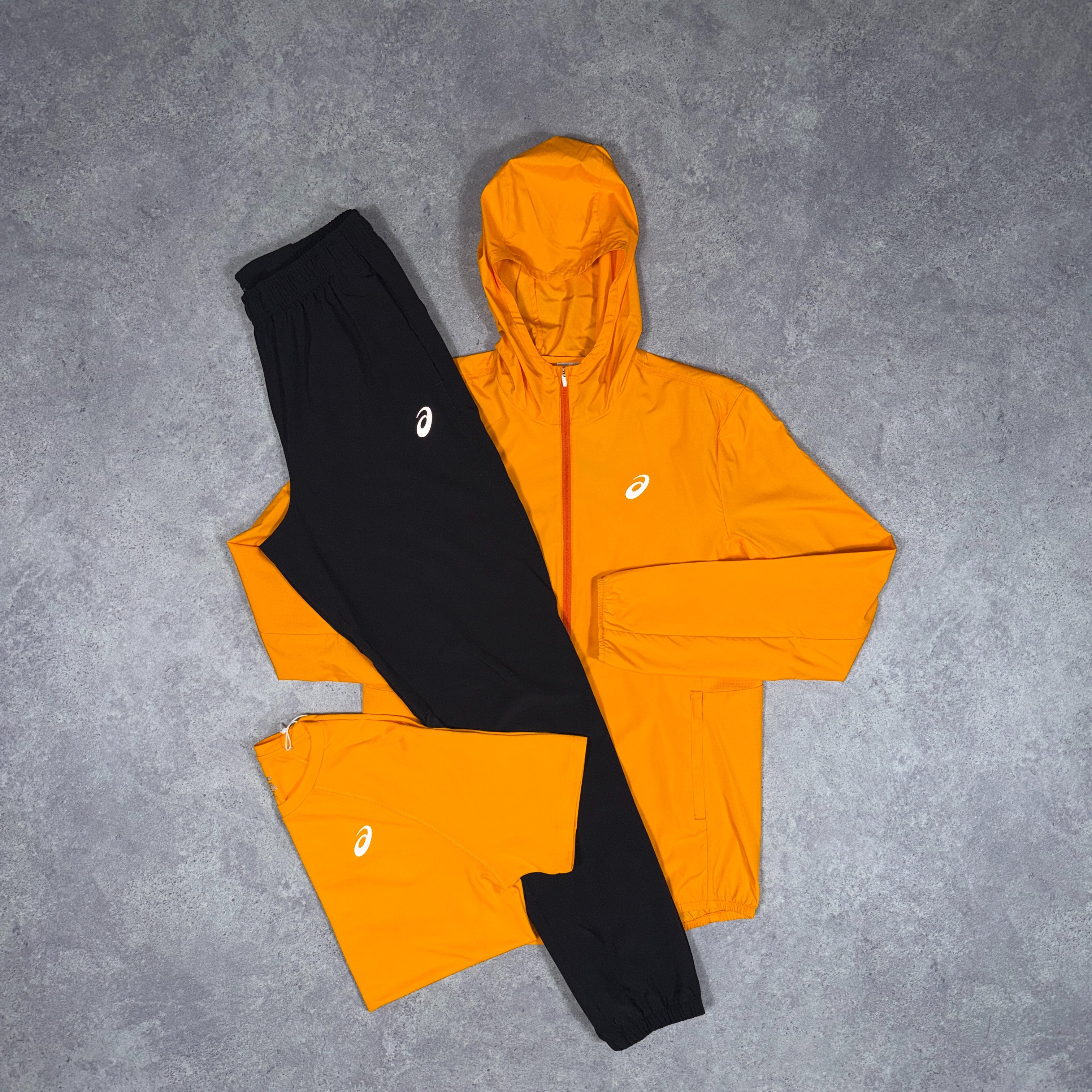 Asics 3 Piece Tracksuit Set Yamabuki/Black