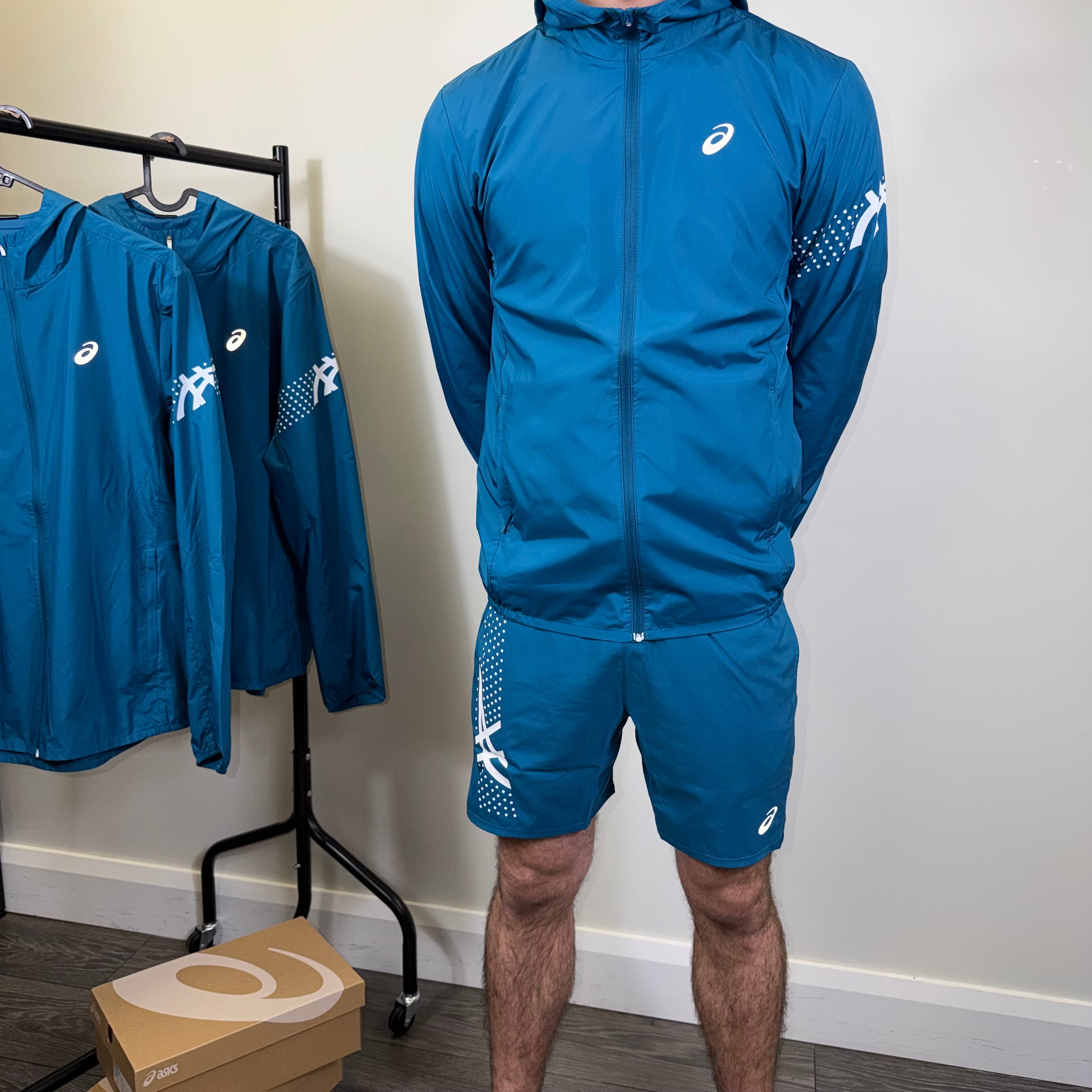 Asics Icon Windrunner/Shorts Set Teal/White