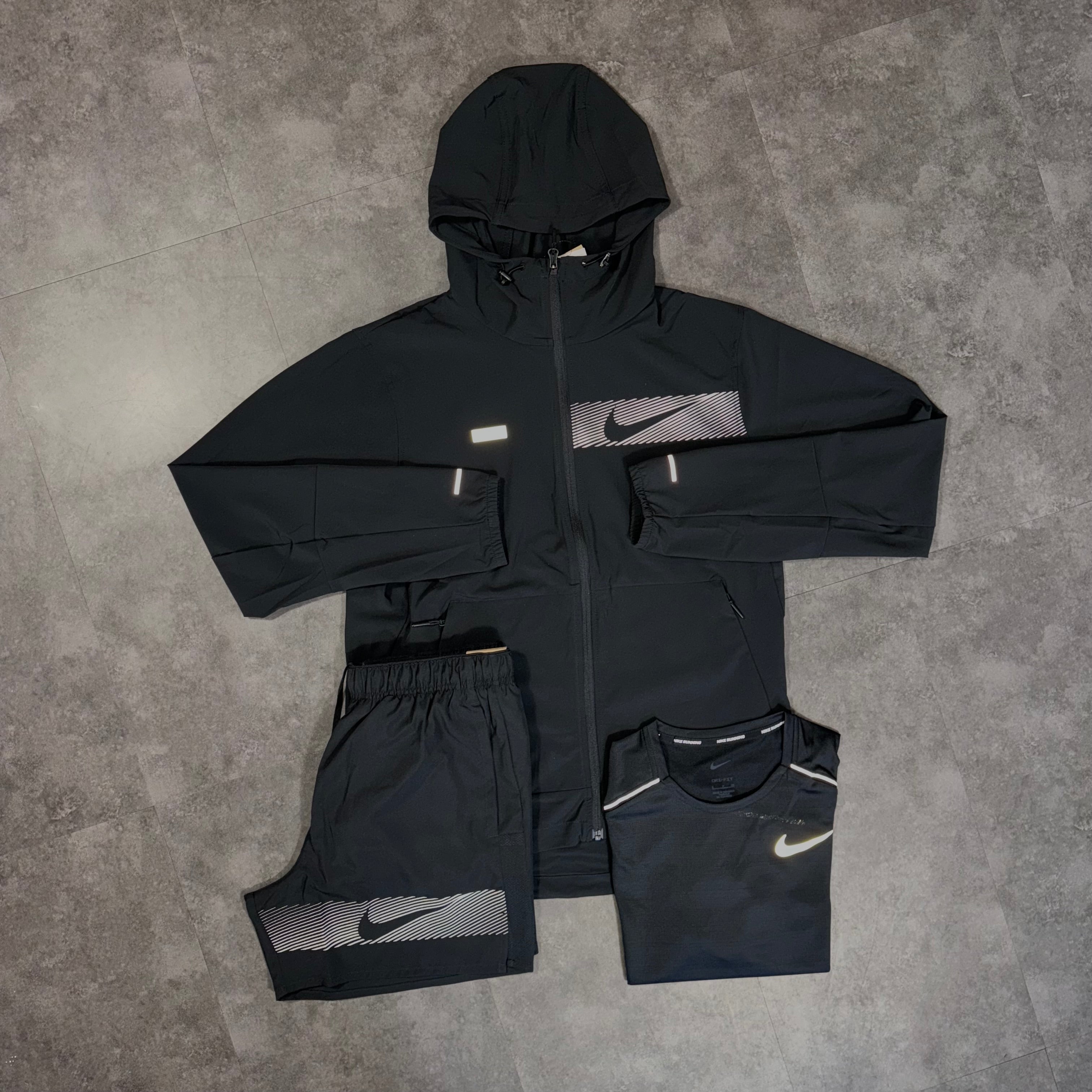 Nike Flash 3 Peice Set Black